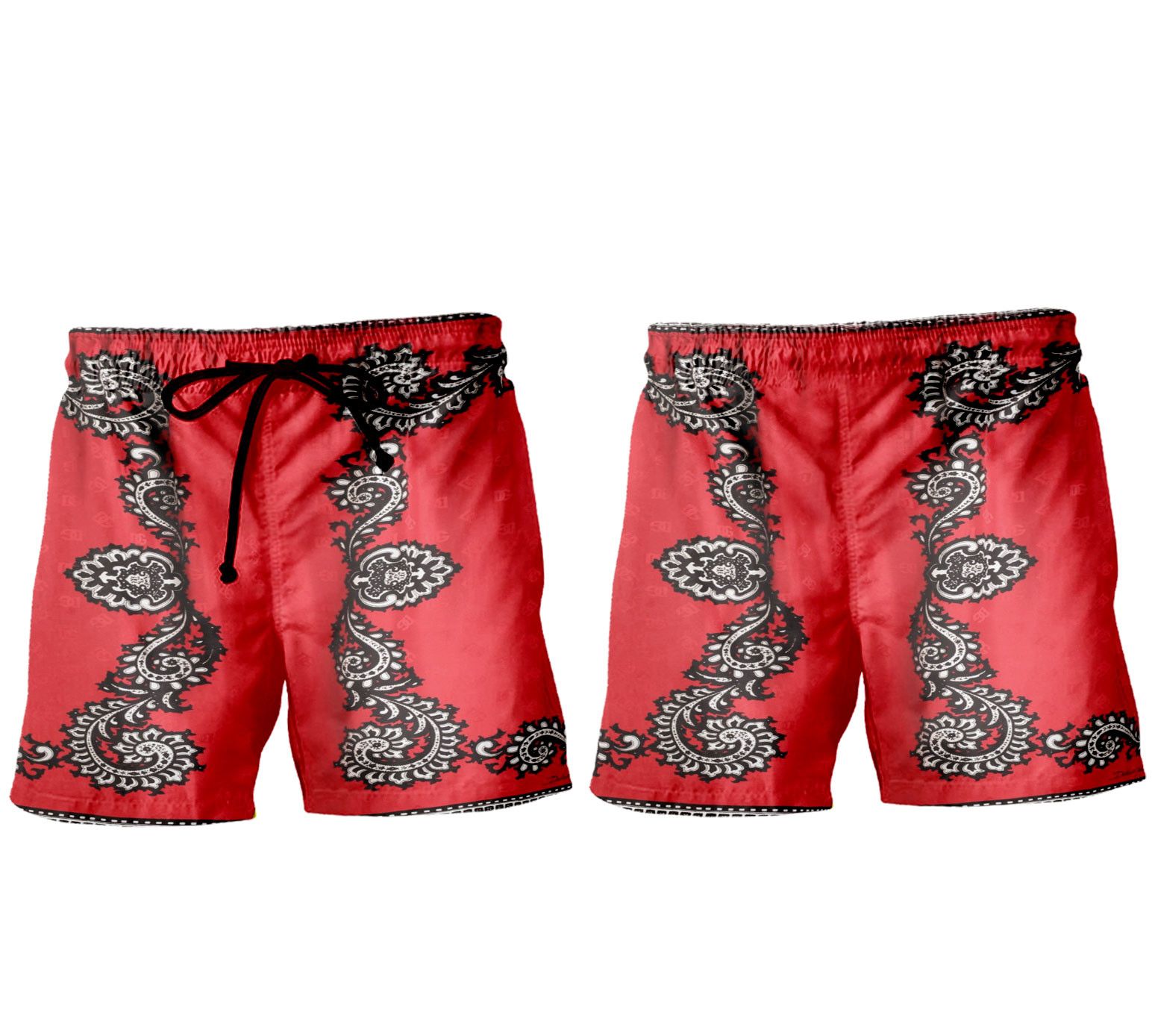 Designer × Vintage Men's Bandanna-Print Regular Shorts Size US 31 - 3 Thumbnail