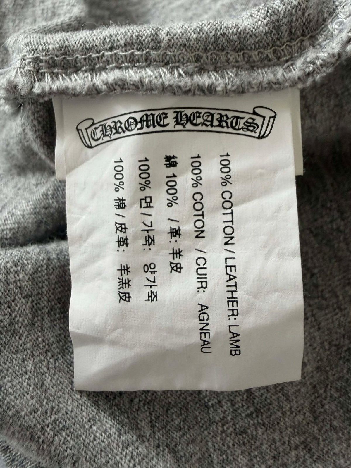 Chrome Hearts Chrome Hearts Gray BS Fleur Button Henley Neck Short Sleeve Size US L / EU 52-54 / 3 - 9 Thumbnail