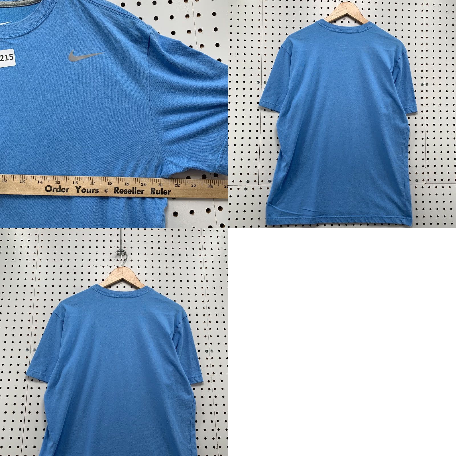 Nike Nike Dri Fit Shirt Sky Blue Gray Swoosh Mens Large Short Sleeve 21.5x27.5 Size US L / EU 52-54 / 3 - 9 Thumbnail