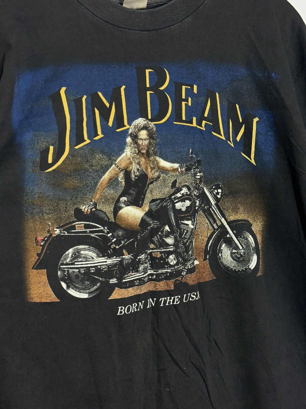 Band Tees Vintage Jim Beam "Born in the USA" Graphic T-Shirt Size US XL / EU 56 / 4 - 2 Thumbnail