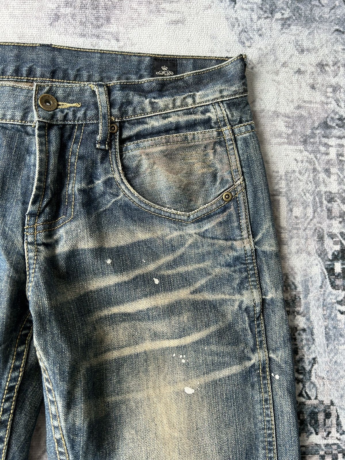 If Six Was Nine Y2k Painted Semantic Style Jeans Size US 32 / EU 48 - 5 Thumbnail