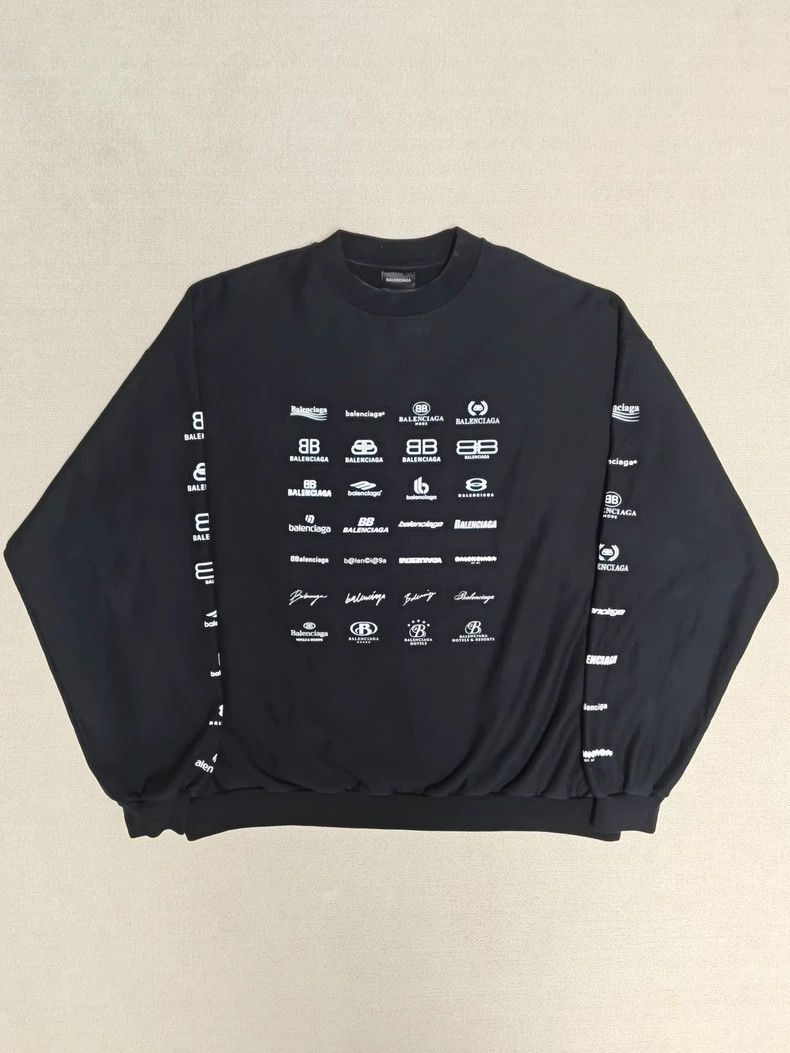 Balenciaga Balenciaga Balenciaga Logo Print Round Neck Sweatshirt-250 Size US M / EU 48-50 / 2 - 1 Thumbnail