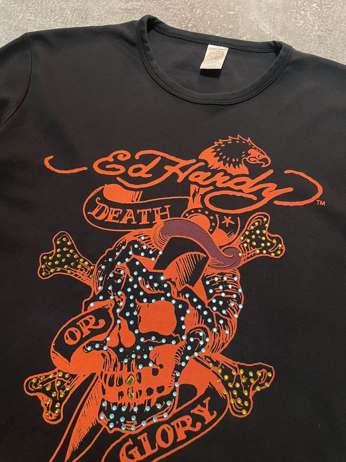 Christian Audigier Vintage Ed Hardy Long Sleeve T-Shirt Size US XL / EU 56 / 4 - 8 Thumbnail