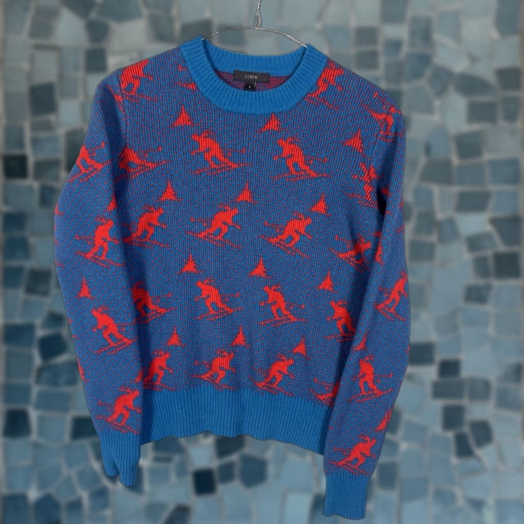 J.Crew J.CREW Sweater Men’s S 100% Wool Black Label Knit Ski All Over Print Pullover Knit Wool Crew Neck Long Sleeve Casual Winter City Preppy Hipster Mens Size US S / EU 44-46 / 1 - 1 Thumbnail
