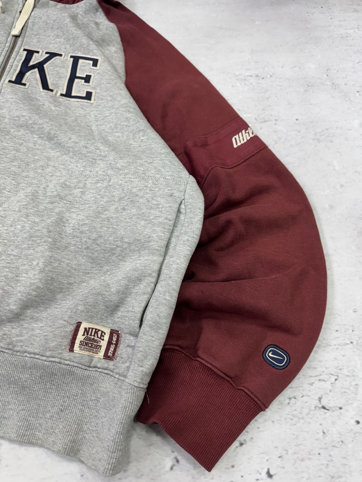 Nike × Vintage NIKE VINTAGE 00s y2k OVERSIZE BAGGY ZIP HOODIE CENTER LOGO Size US XXL / EU 58 / 5 - 4 Thumbnail