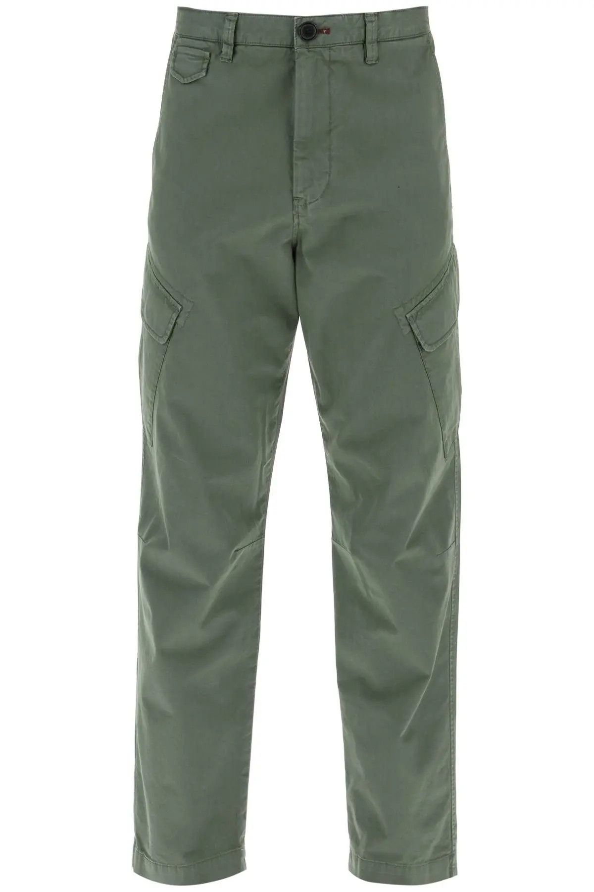 image of Paul Smith O1S22I1N0324 Stretch Cotton Cargo Pant In Green, Men's (Size 31)