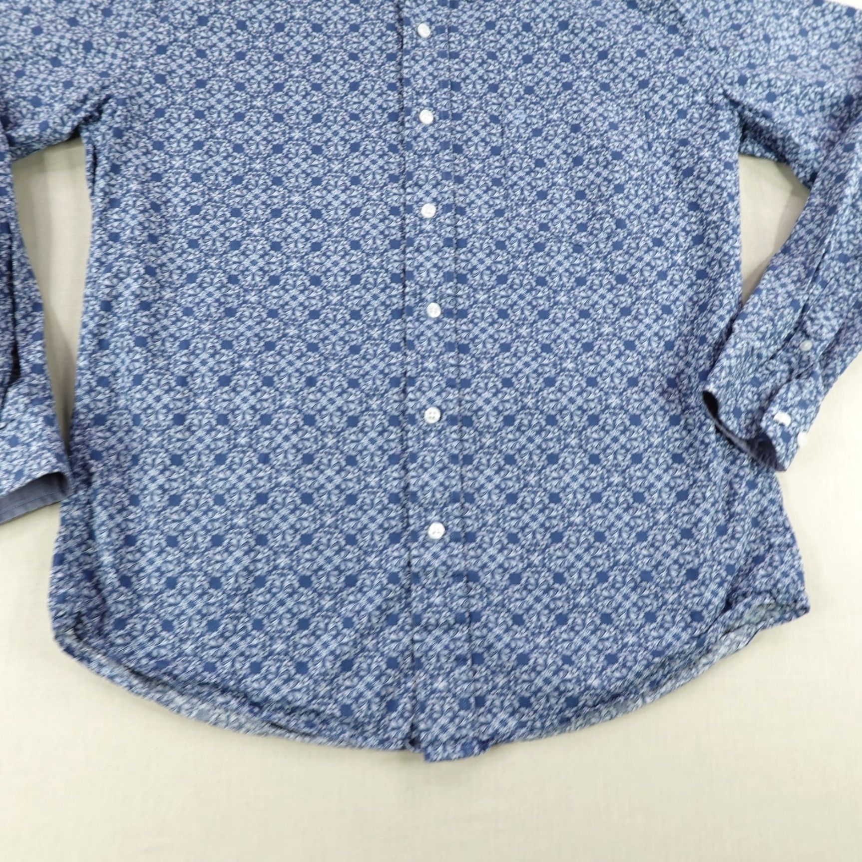 Stetson VINTAGE Stetson Shirt Mens Small Blue White Floral Print Button-Up Western Shirt S Blue Floral Reg Mens Size US S / EU 44-46 / 1 - 4 Thumbnail