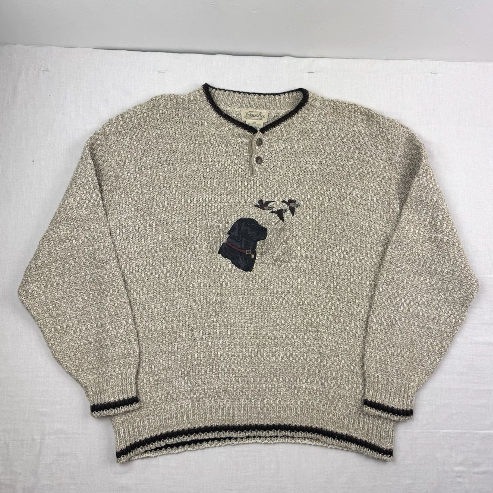 Vintage VINTAGE St John's Bay Brown Pullover Sweater Adult Large Crew Neck 90s Nature Mens Size US L / EU 52-54 / 3 - 2 Thumbnail