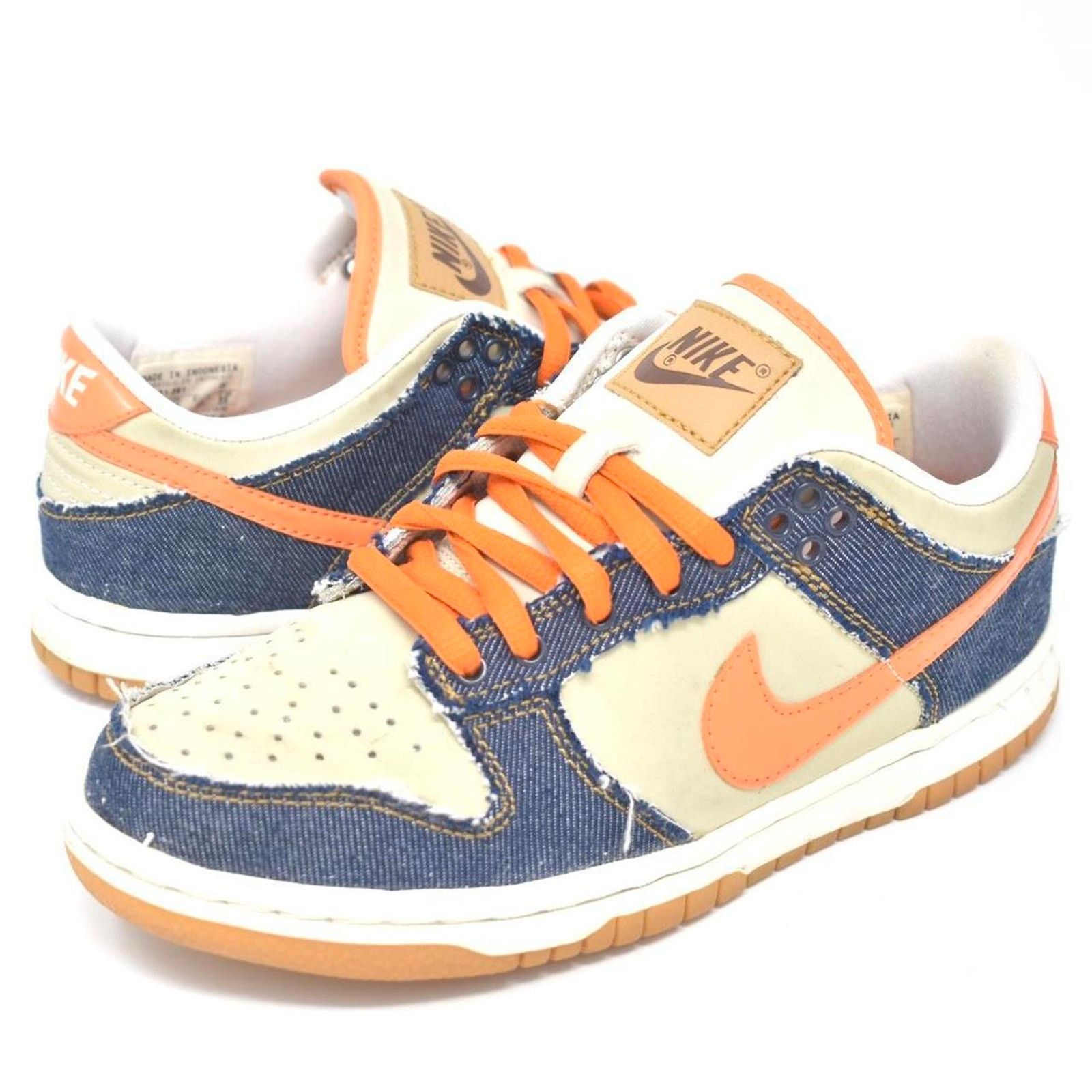 Nike 2007 Nike Dunk Low “Orange Denim” Size US 5.5 / IT 35.5 - 1 Thumbnail