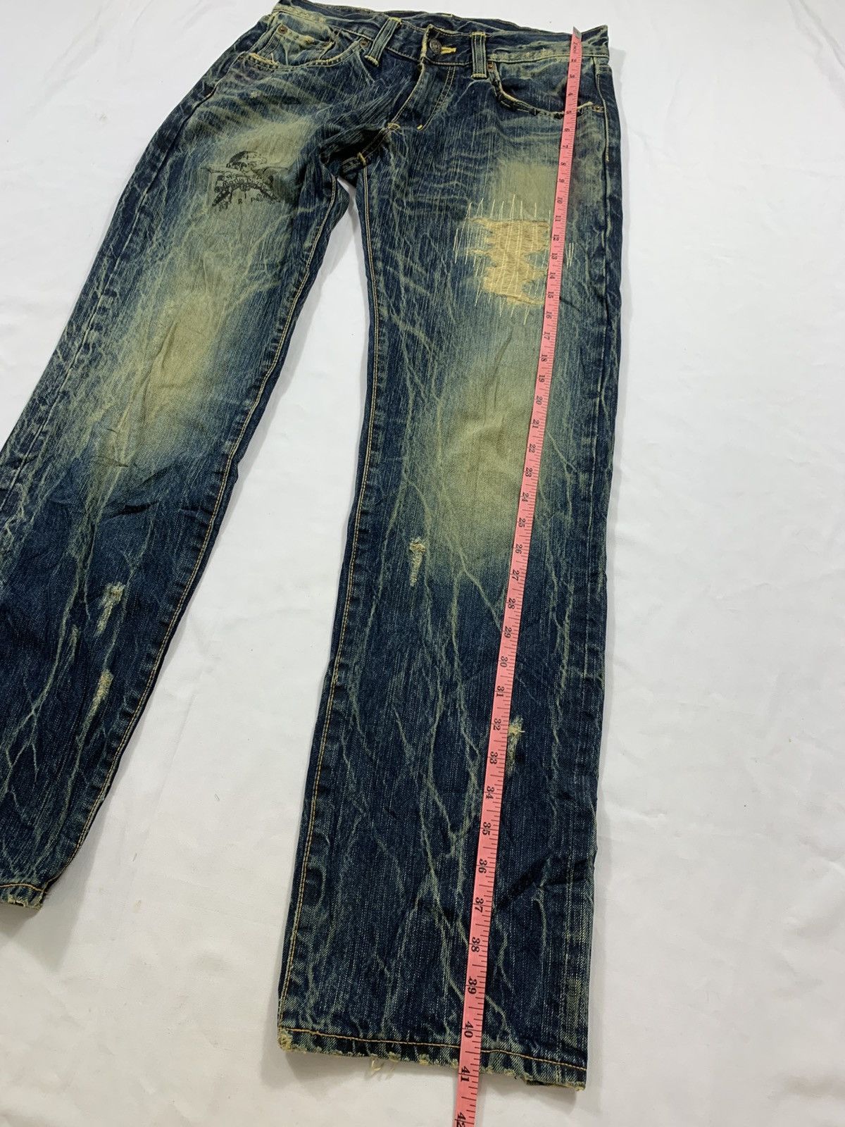 If Six Was Nine Sicks gothic jeans pant denim archives Skull Distressed Size US 31 - 9 Thumbnail