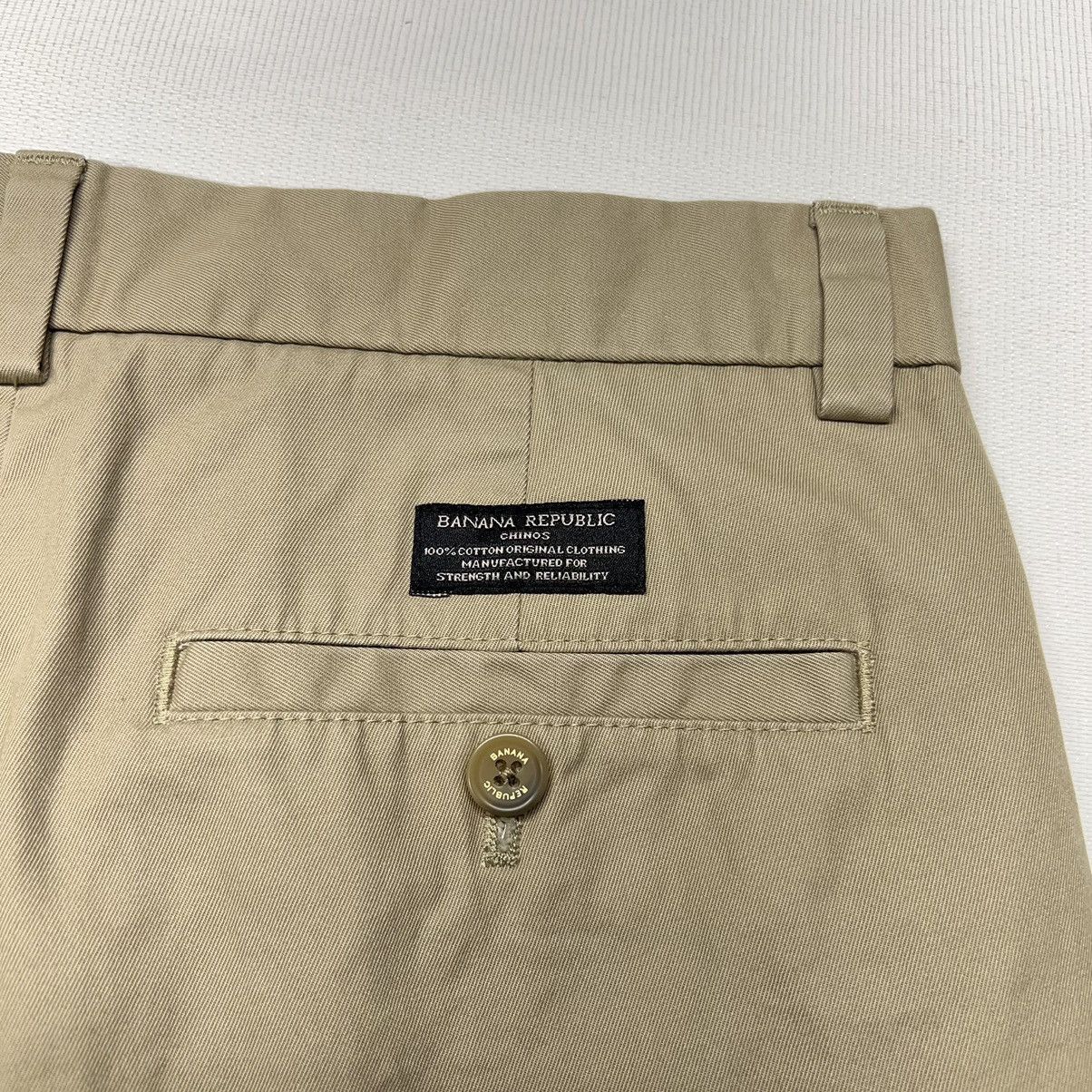 Banana Republic Banana Republic Chino Pants Khaki Aiden Slim Casual Beige Size US 29 - 12 Thumbnail