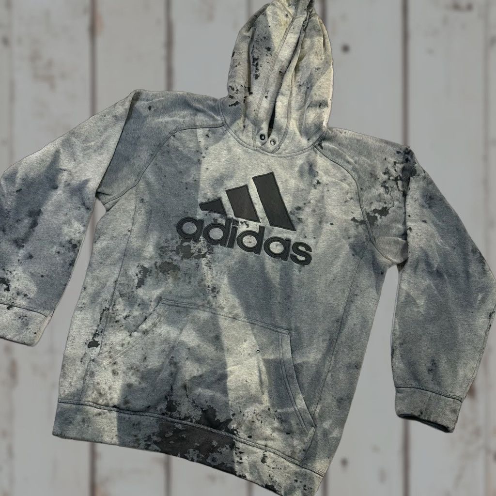Adidas Adidas Hoodie Bleach Dye AOP Spell Out Multicolor Embroidered All Over Print Knit Fleece Adult Small unisex Mens Womens Size US S / EU 44-46 / 1 - 1 Thumbnail