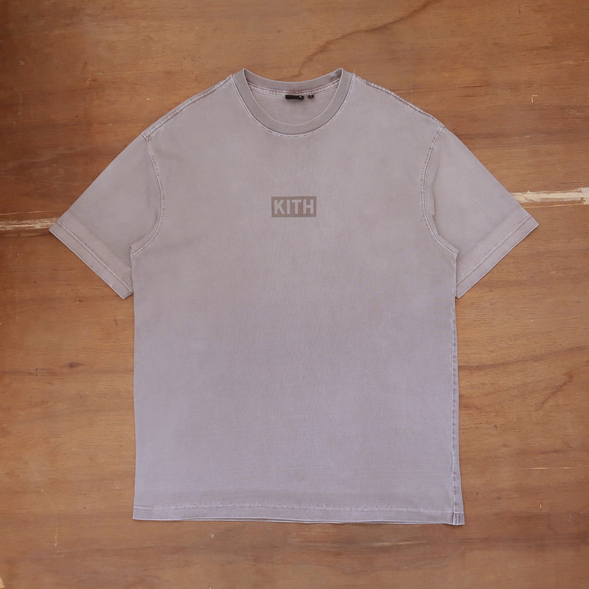 Ksubi Kith x Ksubi Box Logo Spell Out Distressed Tee TShirt Washed