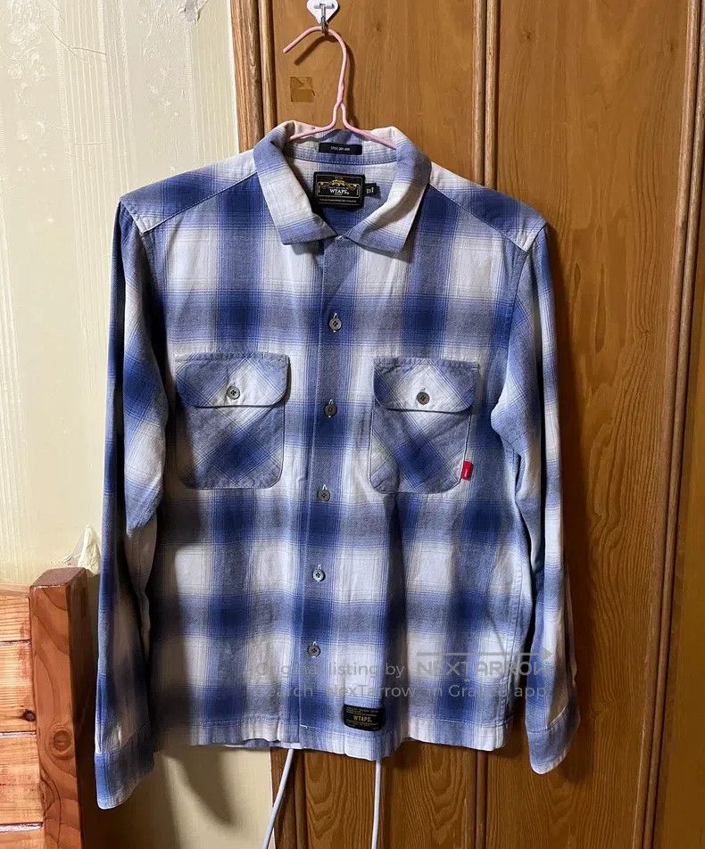 Wtaps Wtaps Blue and white flannel shirt Size US M / EU 48-50 / 2 - 1 Thumbnail