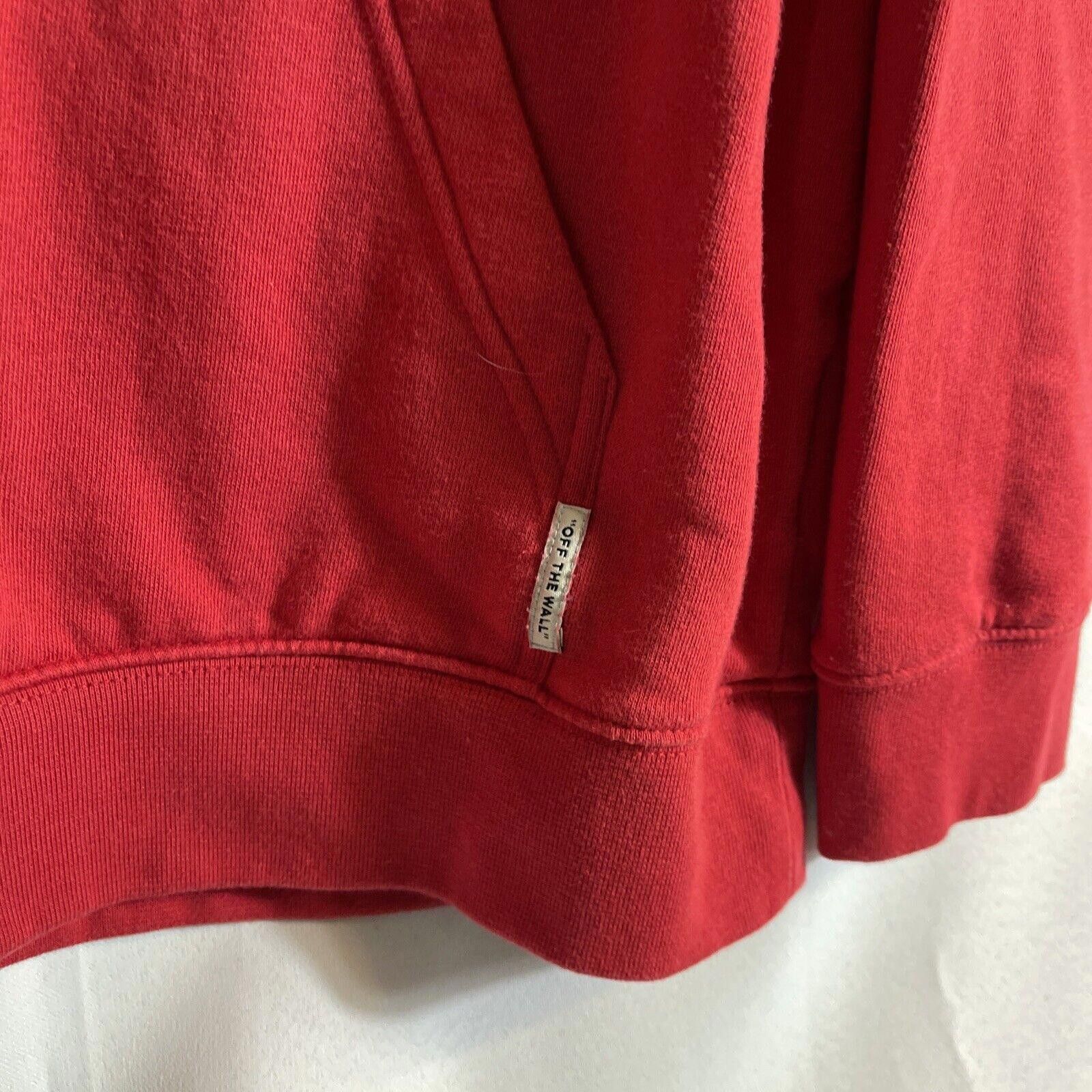 Vans Vans Hoodie Sweatshirt Men Large RED VANS Skater Size US 34 / EU 50 - 5 Thumbnail