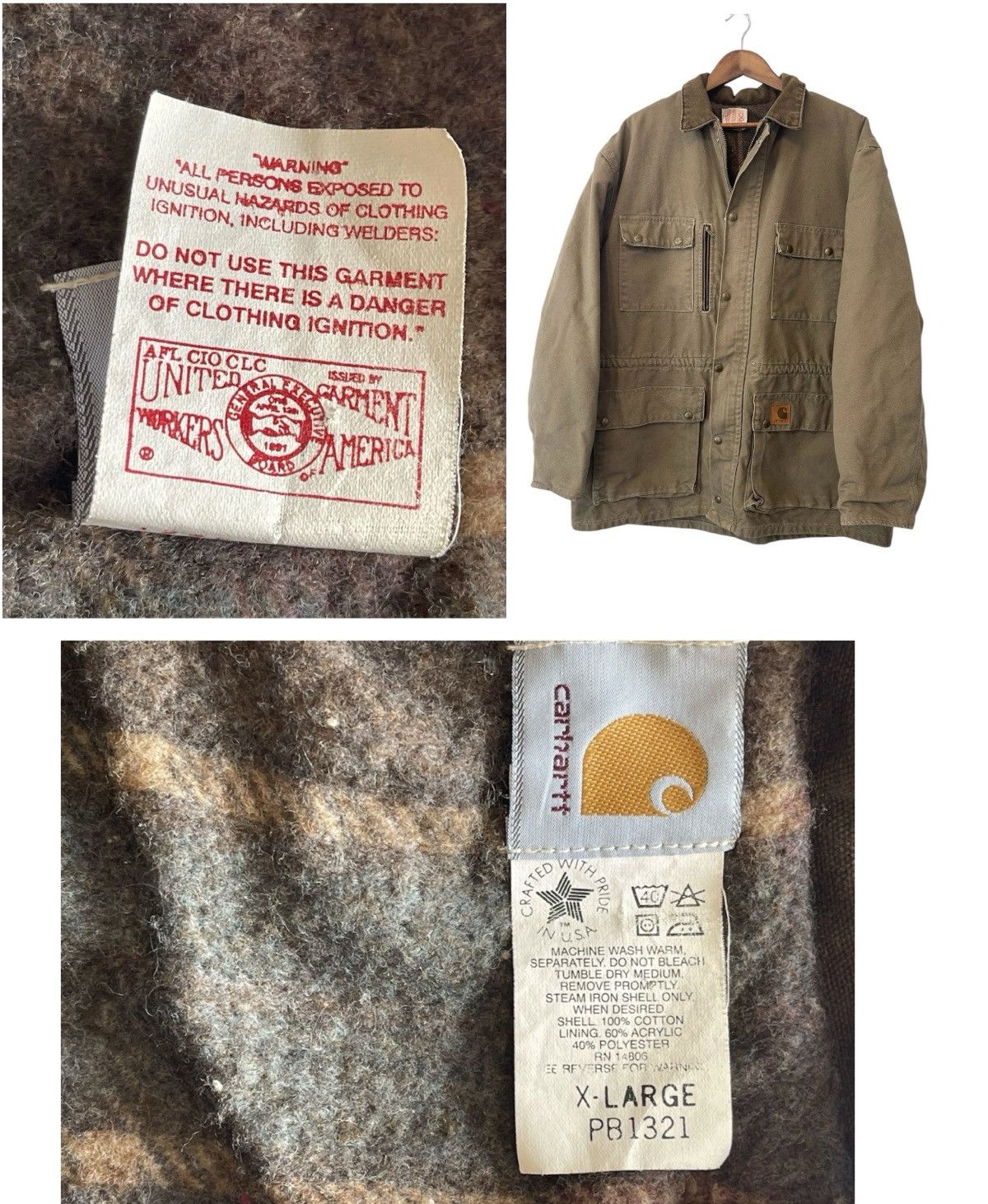 Carhartt Vintage Carhartt Field Coat Blanket Lined USA Union Made XL Size US XL / EU 56 / 4 - 5 Thumbnail