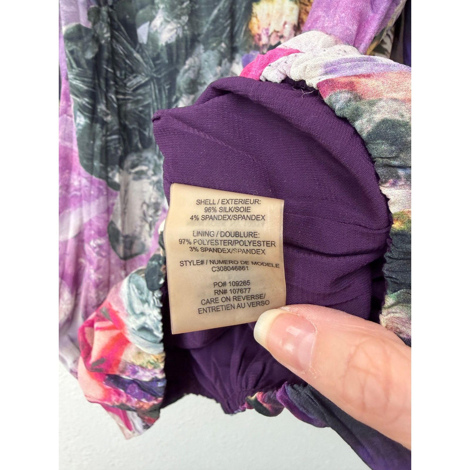 Alice + Olivia Alice + Olivia Womens Purple Silk Peasant Blouse XS Size XS / US 0-2 / IT 36-38 - 11 Thumbnail