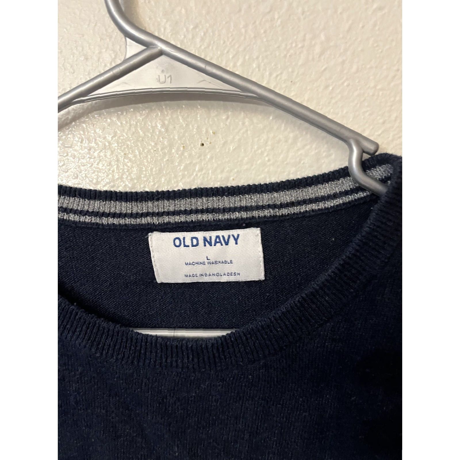 Old Navy Old Navy Mens Long Sleeve Blue Chest Stripe Crew Neck Sweater Large Size Size US L / EU 52-54 / 3 - 3 Thumbnail