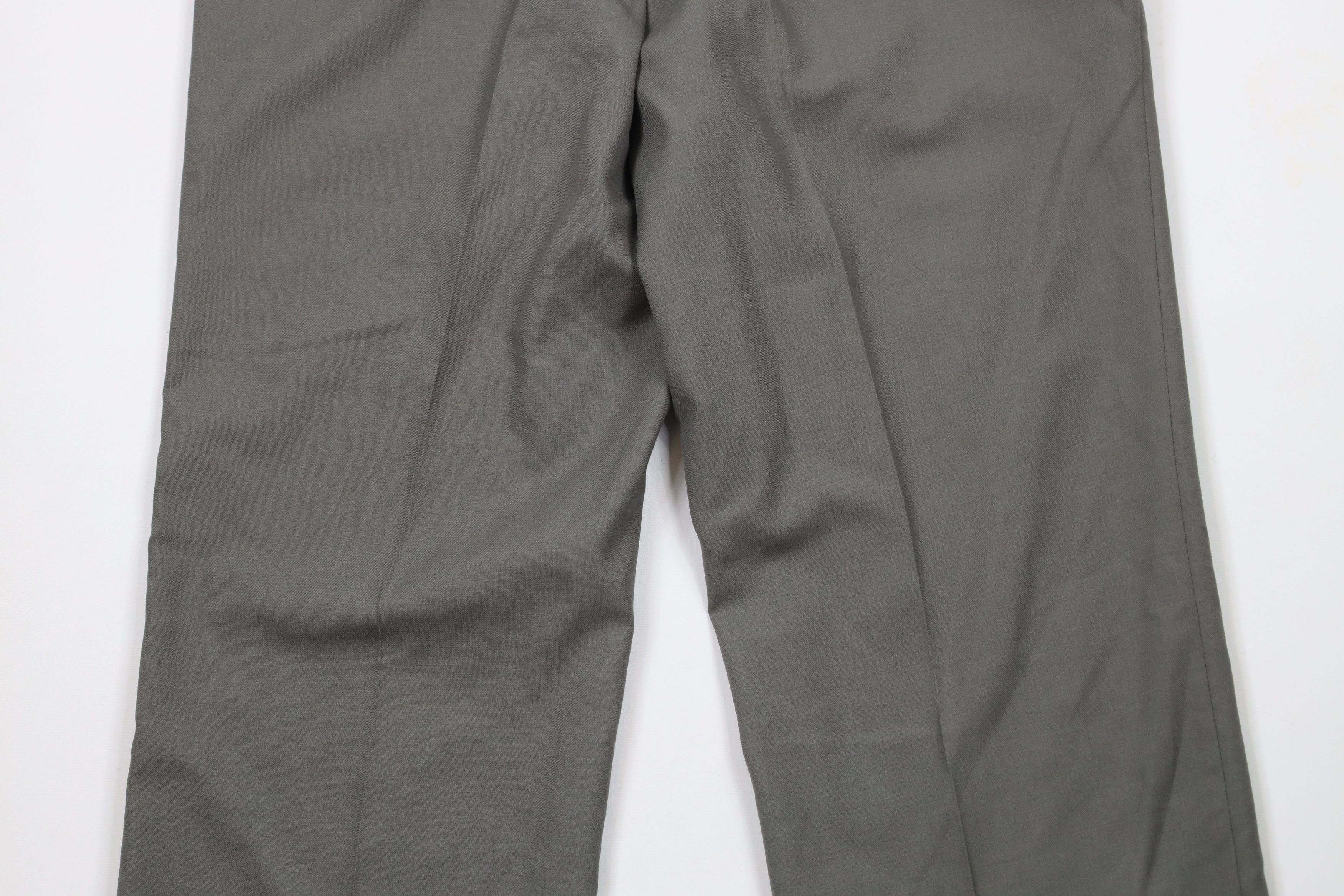 Vintage Vintage 90s Streetwear Wool Wide Leg Chino Pants Gray Size US 34 / EU 50 - 10 Thumbnail