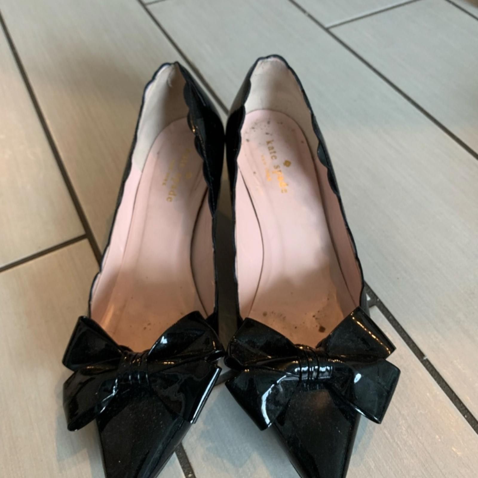 Other Kate Spade Scallop Kitten Hell Pumps Size US 7 / IT 37 - 2 Thumbnail