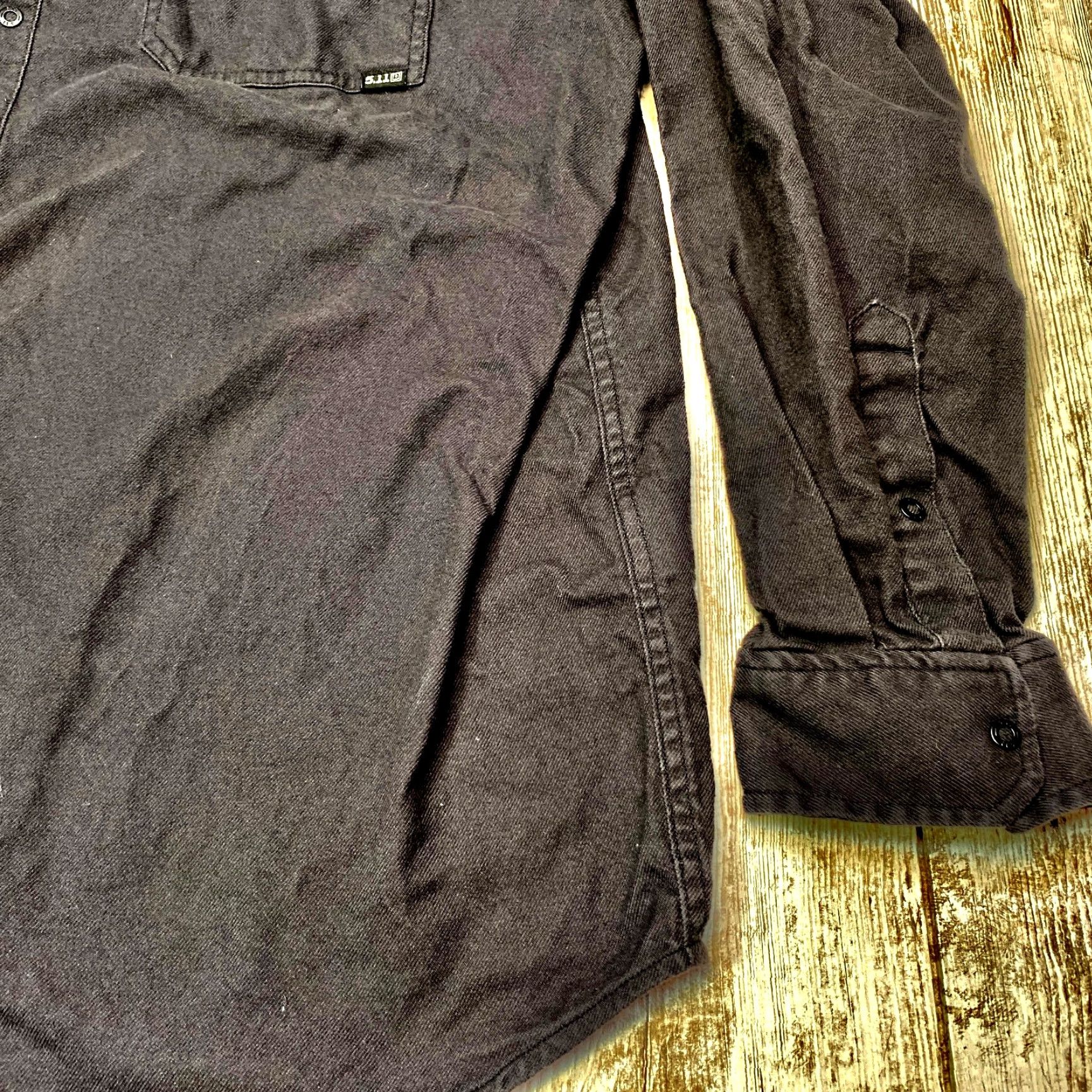 Vintage 5.11 Tactical Series Shirt Mens XL Black Snaps Long Sleeve Utility Cotton 7558 Size US XL / EU 56 / 4 - 4 Thumbnail