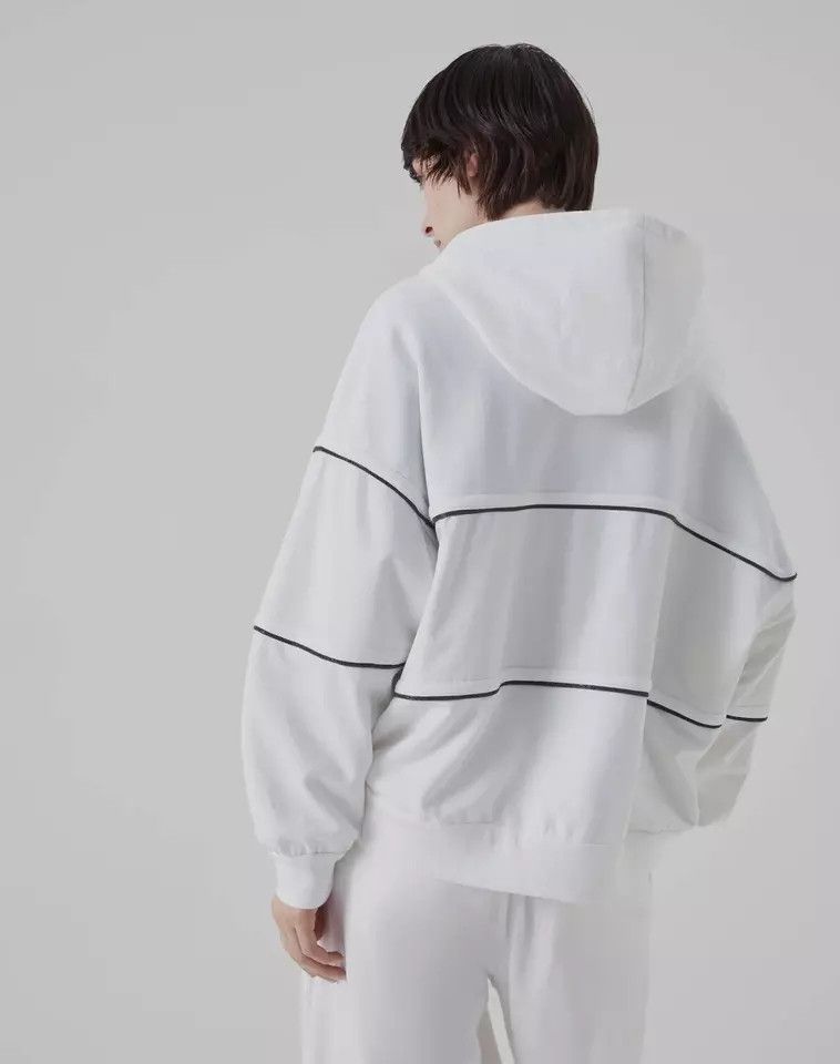 Brunello Cucinelli o1la1rc1a0325 Sweatshirt With Monili in White Size XL / US 12-14 / IT 48-50 - 2 Thumbnail