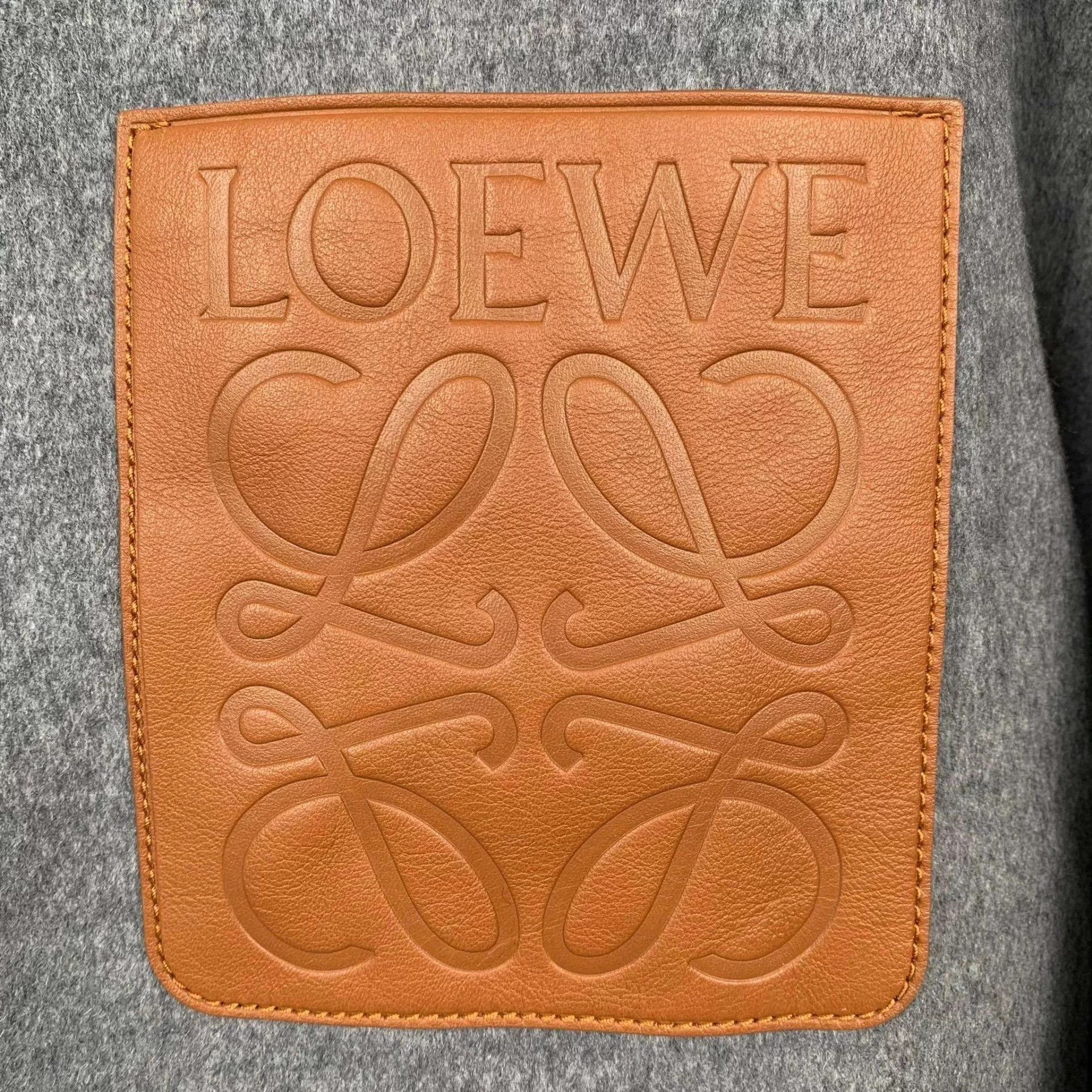 Loewe LOEWE Gray Wool Jacket Chest Leather Patch Logo 46 Size US S / EU 44-46 / 1 - 2 Thumbnail