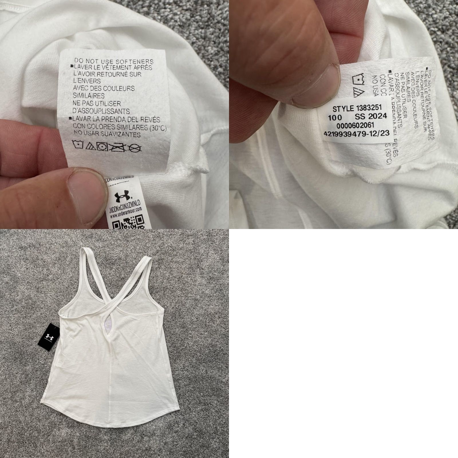 Under Armour Under Armour Tank Womens XS White Racerback Top Lightweight Gym Athletic Shirt Size XS / US 0-2 / IT 36-38 - 8 Thumbnail