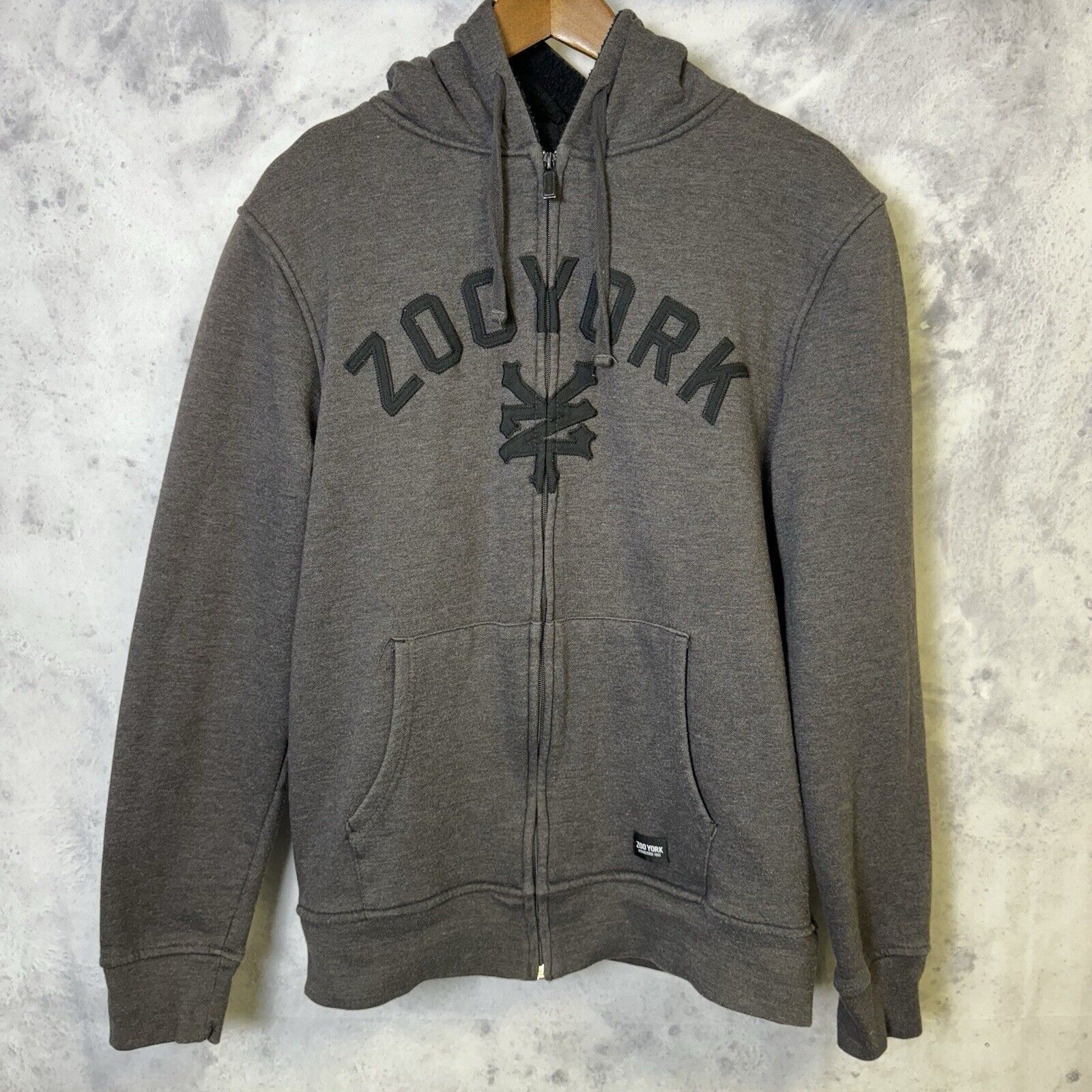 Zoo York Gray Zip Up Hoodie Mens Size Large shops