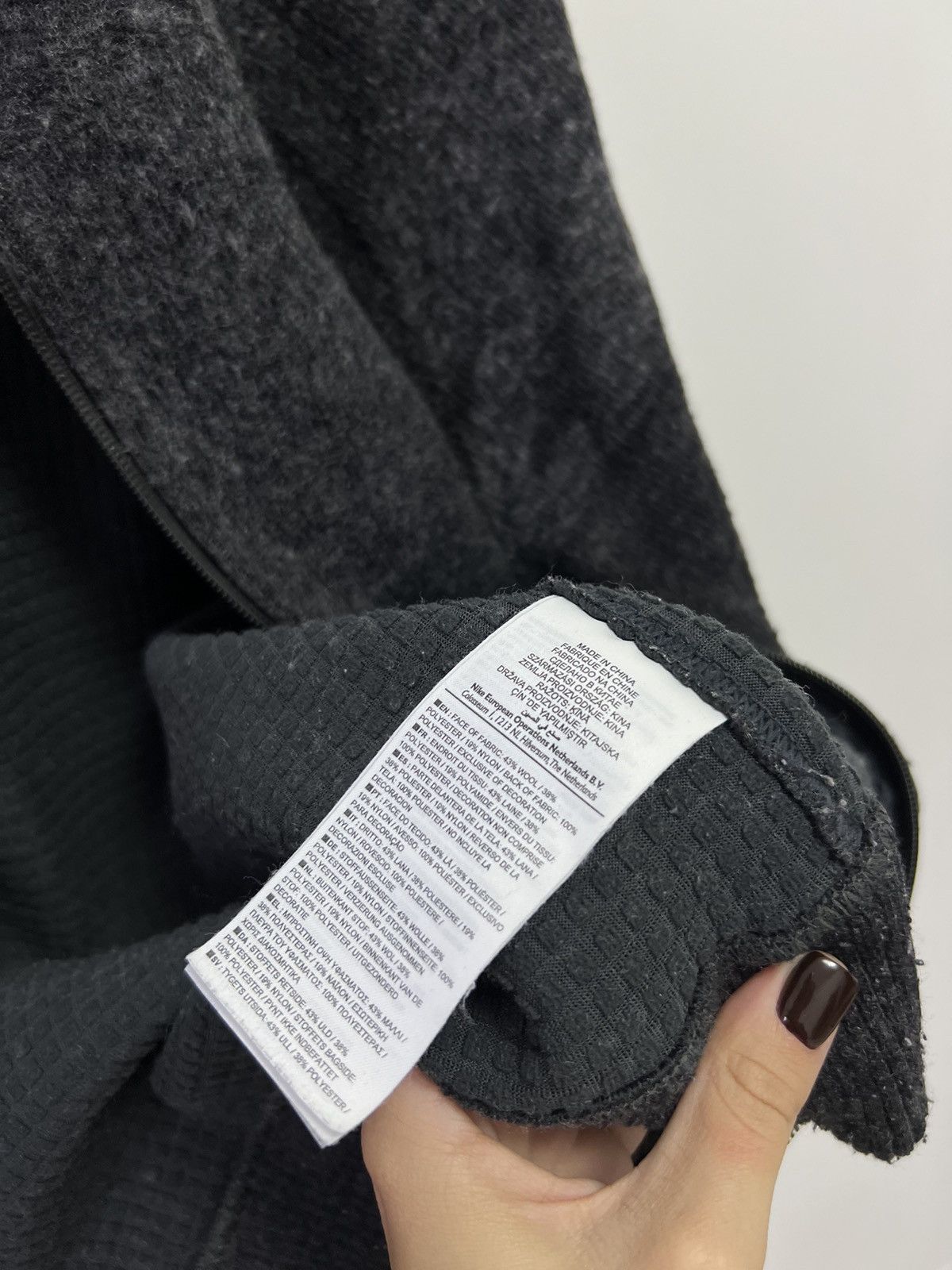 Nike × Vintage Vintage 90s Nike Zip Up Hoodie Sweatshirt Black grey Size US M / EU 48-50 / 2 - 14 Thumbnail