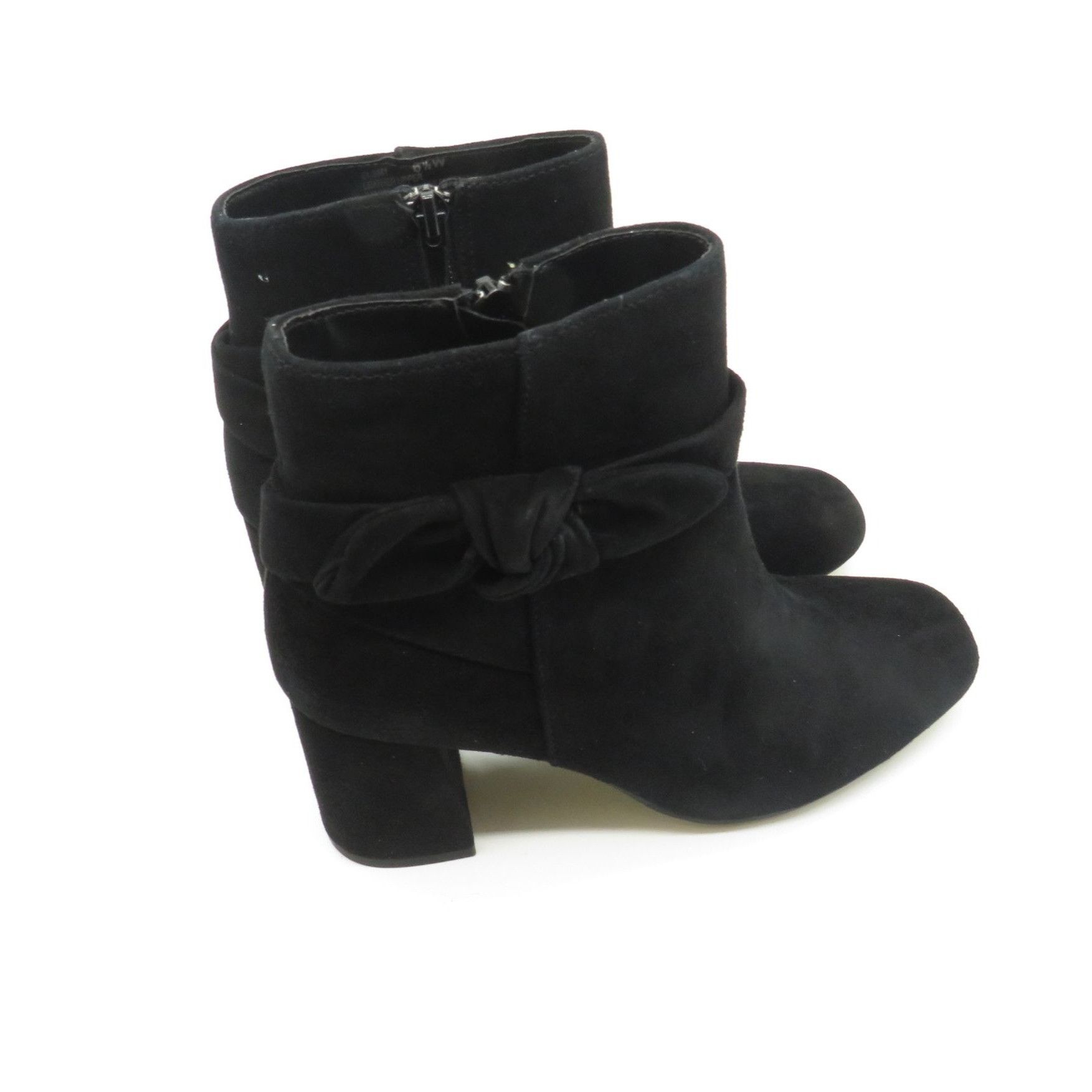 Other Bella Vita Women's Black Suede Ankle Boots Side Bow Block He Size US 6.5 / IT 36.5 - 4 Thumbnail