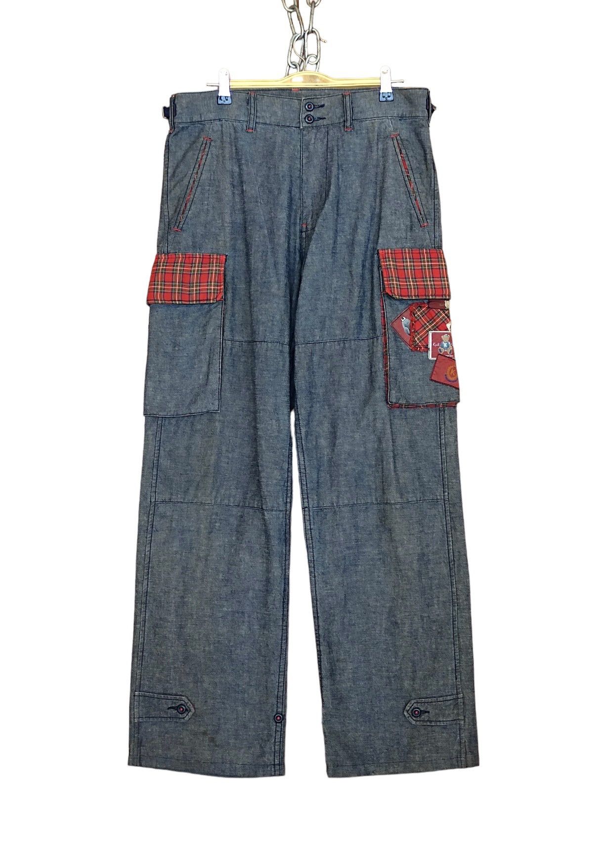 image of Helmut Lang x Karl Helmut Vintage Karl Helmut Patchwork Baggy Cargo Denim Pants, Men's (Size 32)