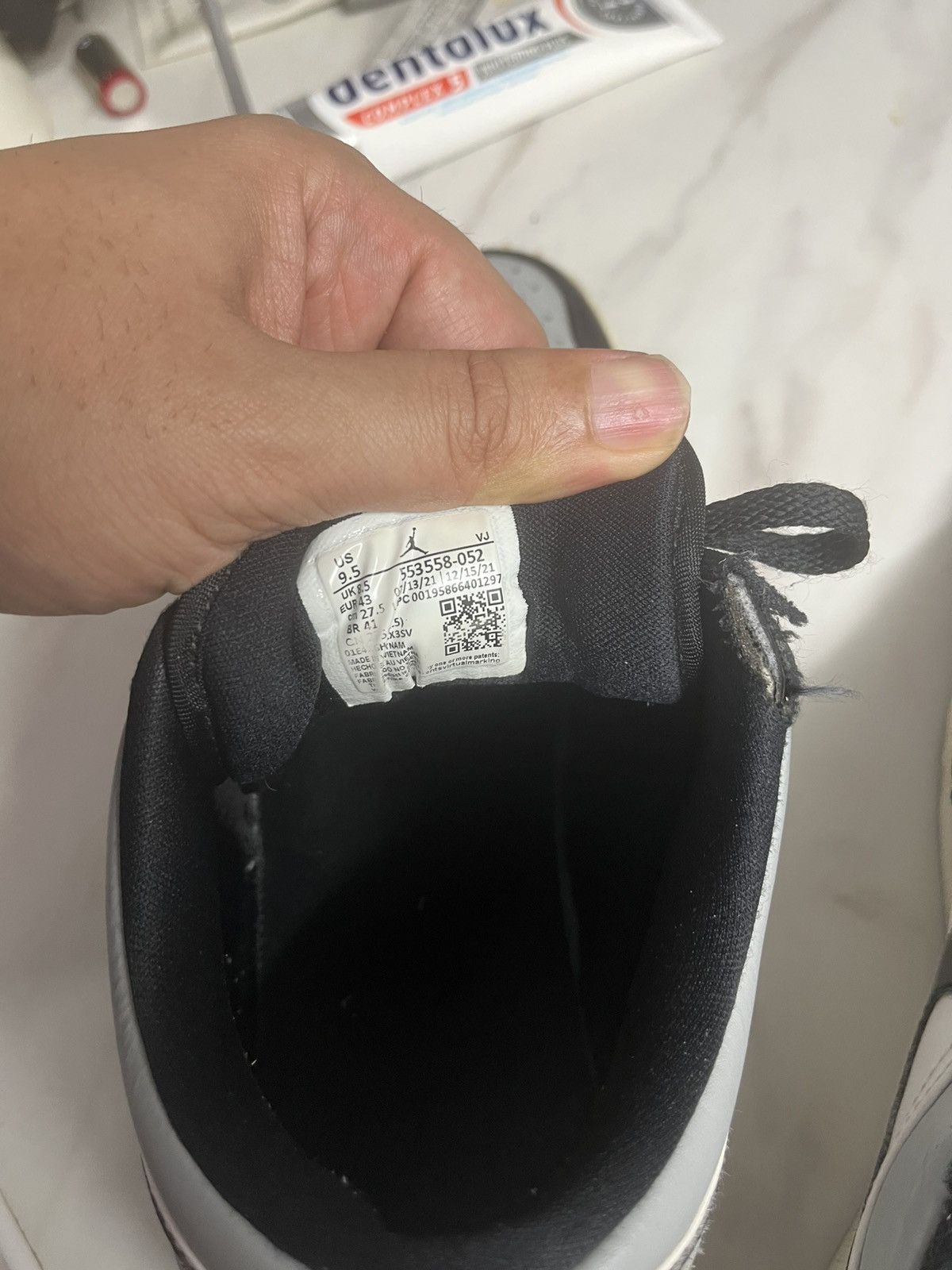 Jordan Brand Air Jordan 1 Low Black White Grey | UK 8.5 Size US 9.5 / EU 42-43 - 5 Thumbnail