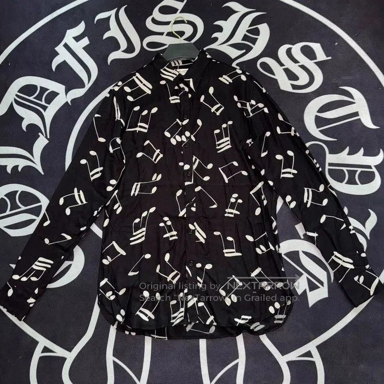 Saint Laurent Paris Saint Laurent Music Note Print Shirt | Grailed