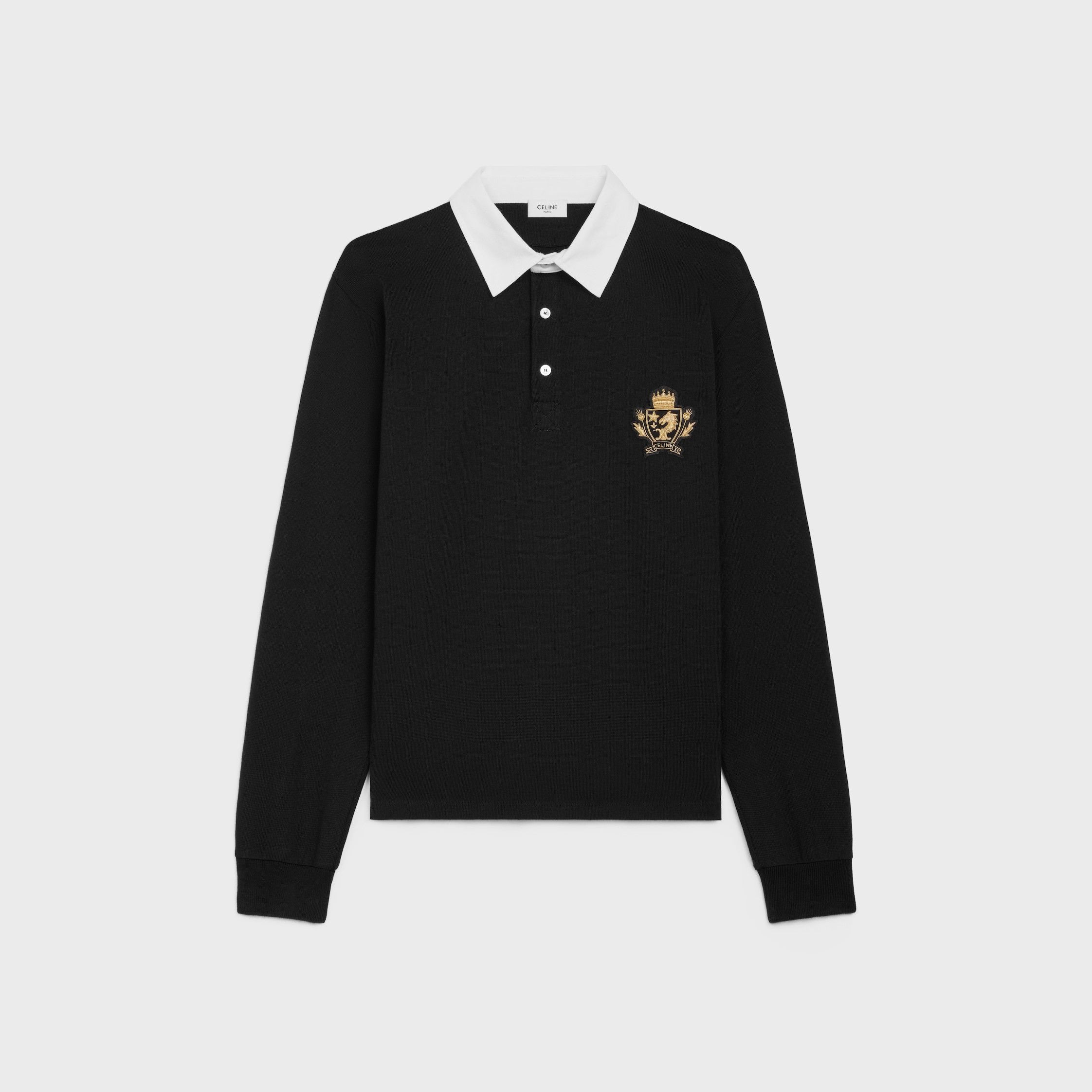 Celine BLASON POLO SHIRT IN STRIPED JERSEY black/white Size US XS / EU 42 / 0 - 1 Thumbnail