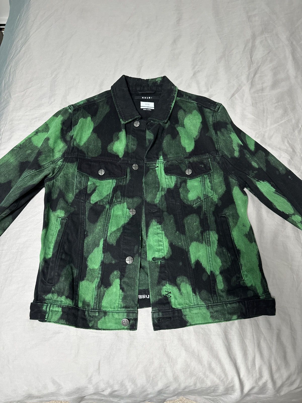 Ksubi Ksubi Black/Green Jean Jacket Size US L / EU 52-54 / 3 - 1 Thumbnail