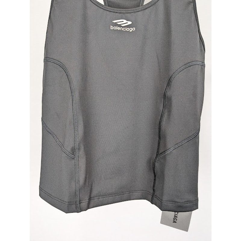 Balenciaga o1rshd1 Athletic Tank Top in Black Size L / US 10 / IT 46 - 4 Thumbnail