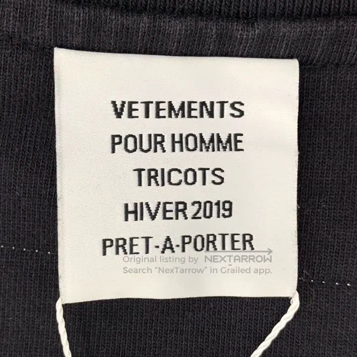 Vetements VETEMENTS Black Logo Letter Embroidered Cotton Long Sleeve Size US M / EU 48-50 / 2 - 6 Thumbnail