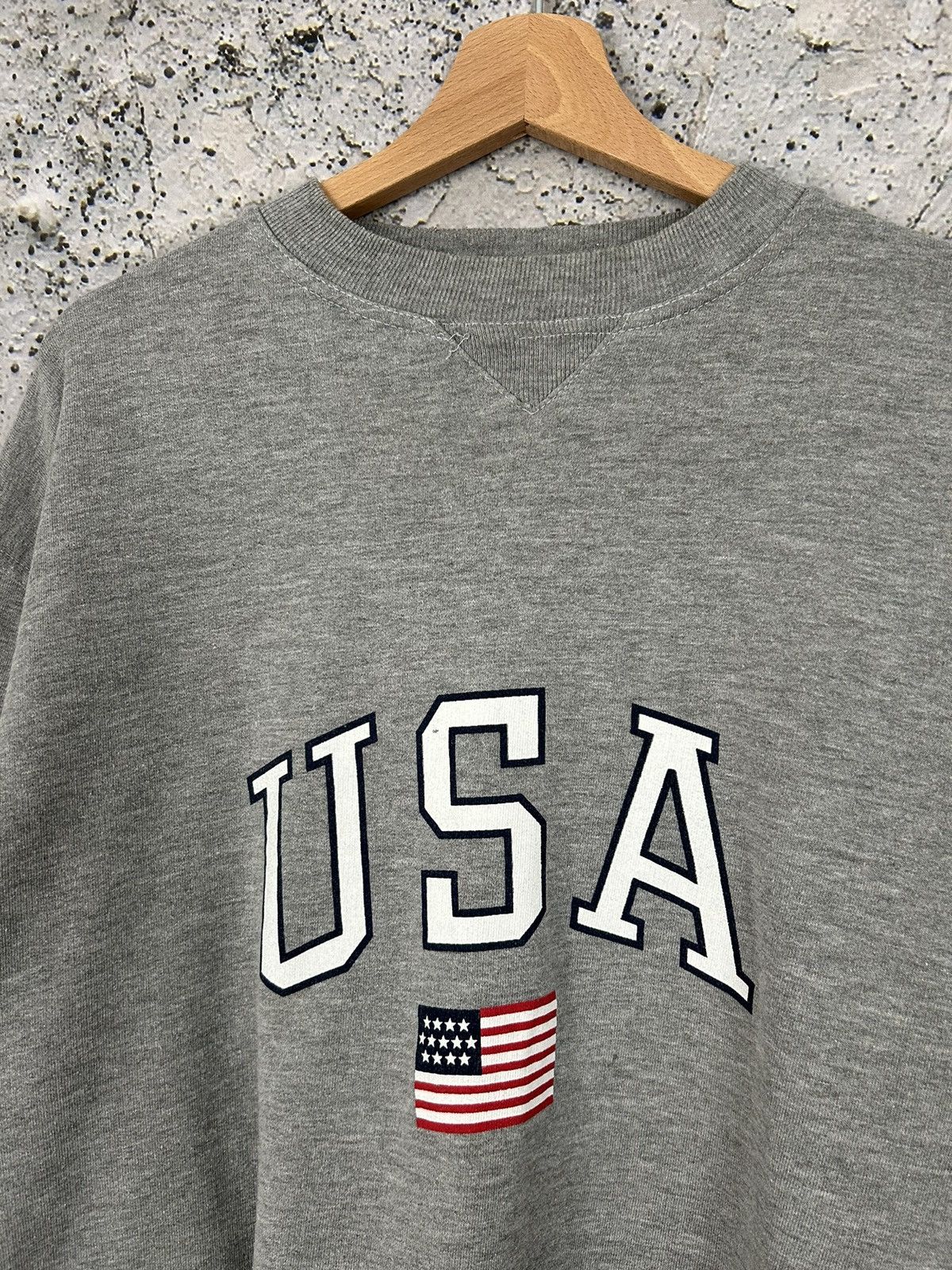 Other Vintage USA Spellout Boxy Crewneck 90s Hype Streetwear Size US XL / EU 56 / 4 - 3 Thumbnail