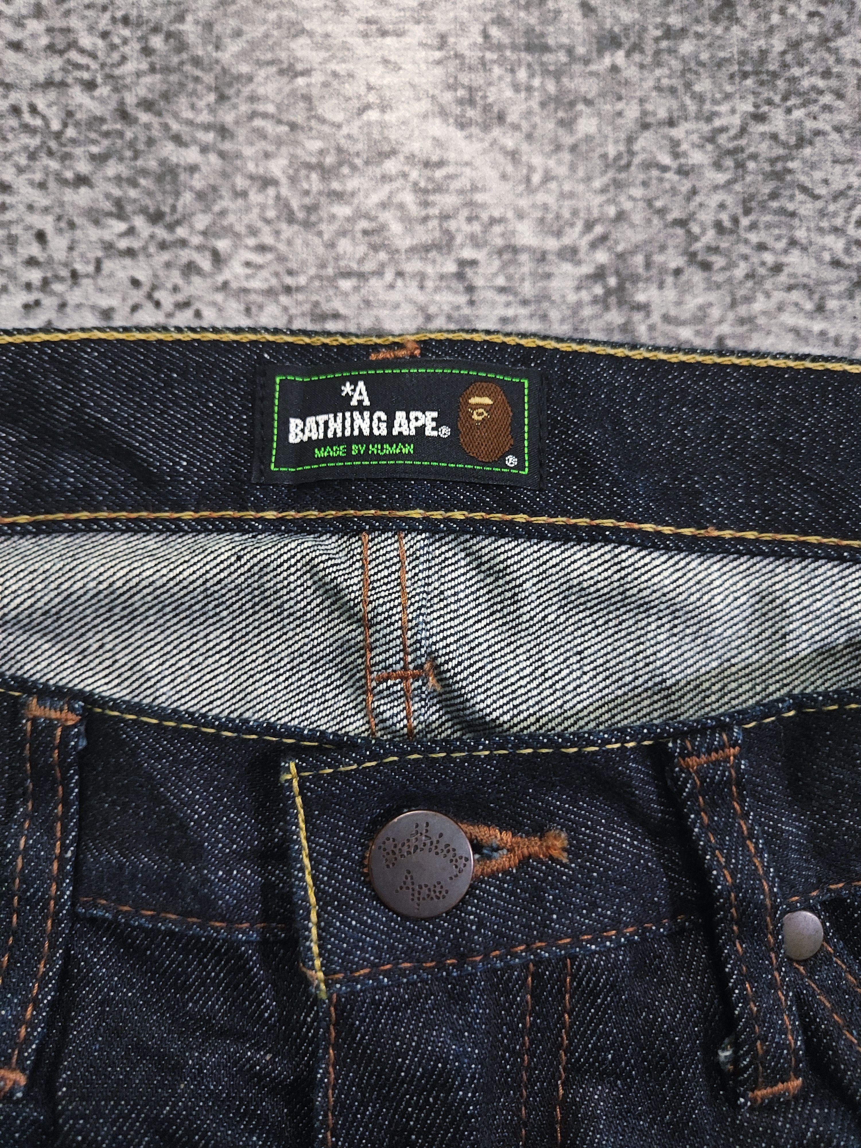 Bape Bape Logo Denim Shorts Size US 32 / EU 48 - 6 Thumbnail