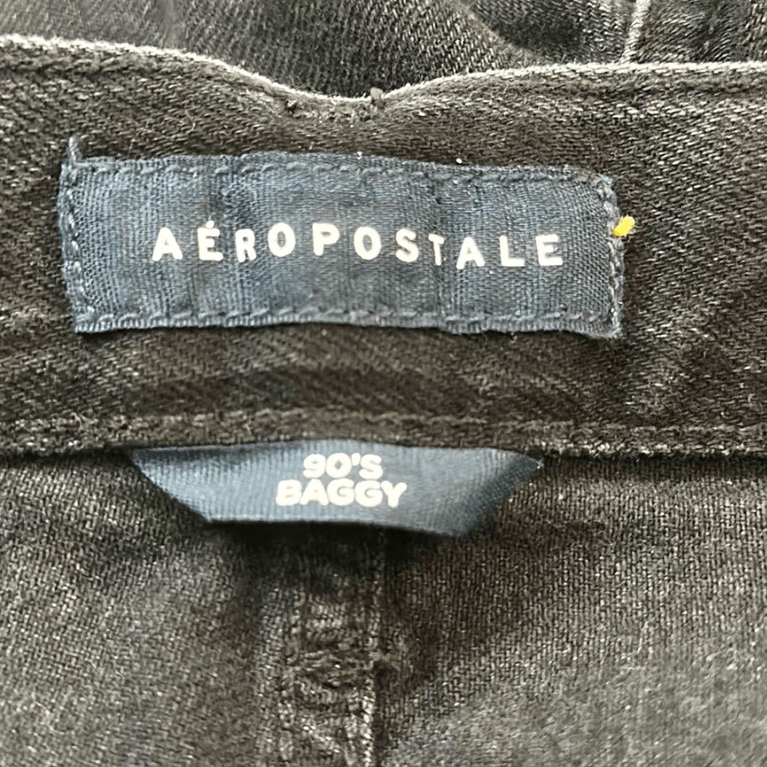 Aeropostale AeroPOSTale Jeans Womens 12 High Rise Baggy Jean NEW Black Baggy Jeans Womens 12 Black Womens Size 34" / US 12 / IT 48 - 7 Thumbnail