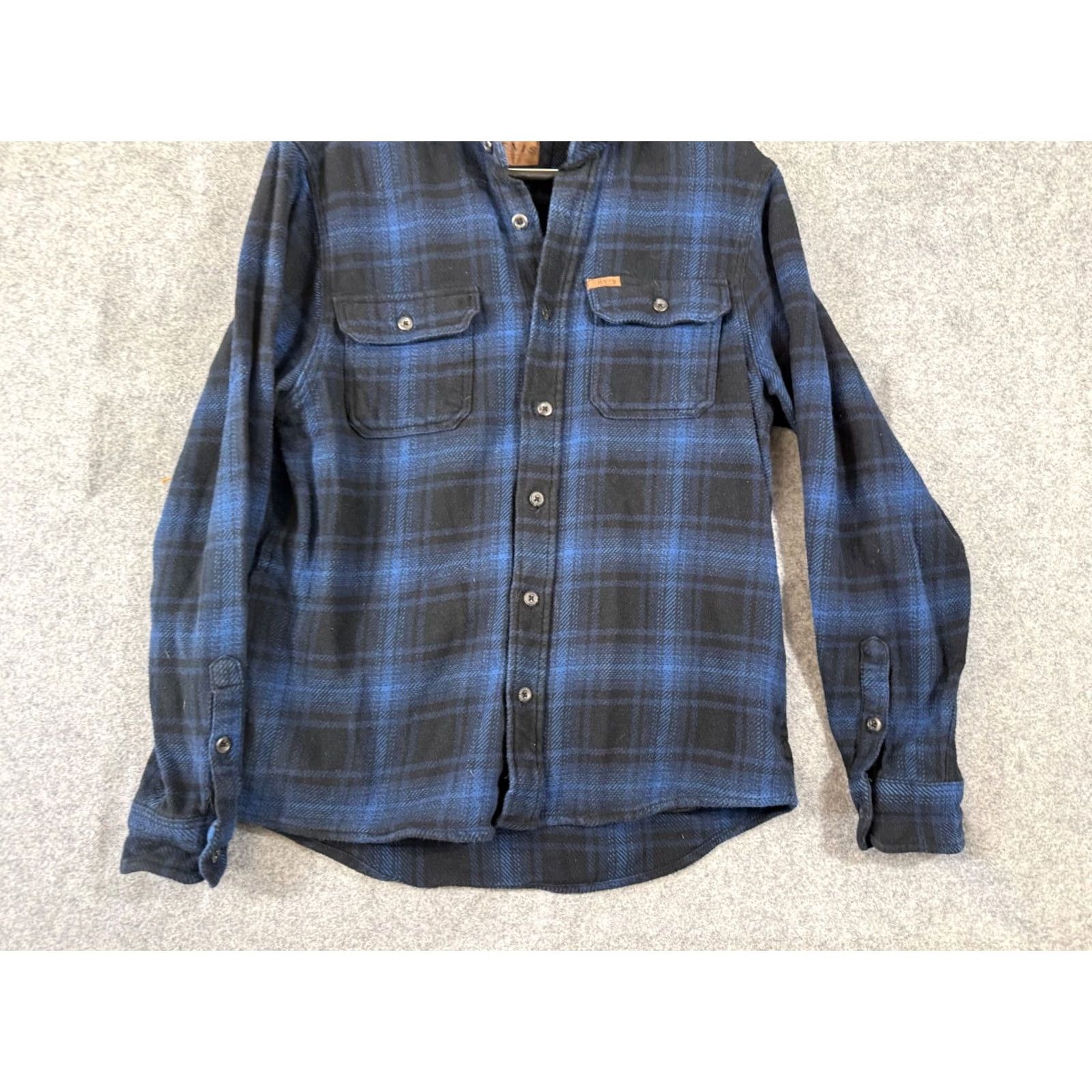 Orvis Orvis Flannel Shirt Jacket Mens M Blue Black Plaid Button-Up Long Sleeve Size US M / EU 48-50 / 2 - 4 Thumbnail
