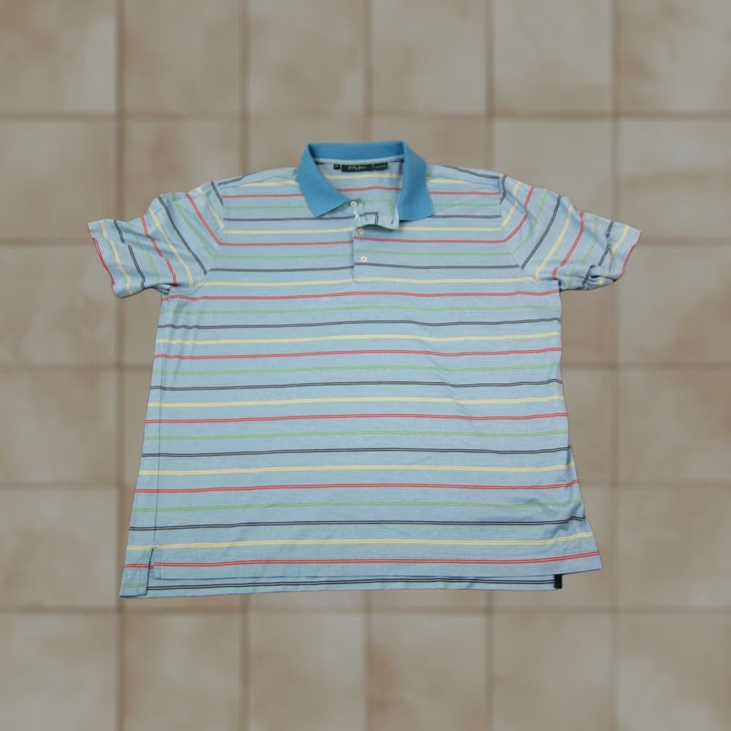 Vintage VINTAGE Bobby Jones Polo Shirt Mens XL Blue Striped Cotton Golf Short Sleeve Shirt Size US XL / EU 56 / 4 - 1 Thumbnail
