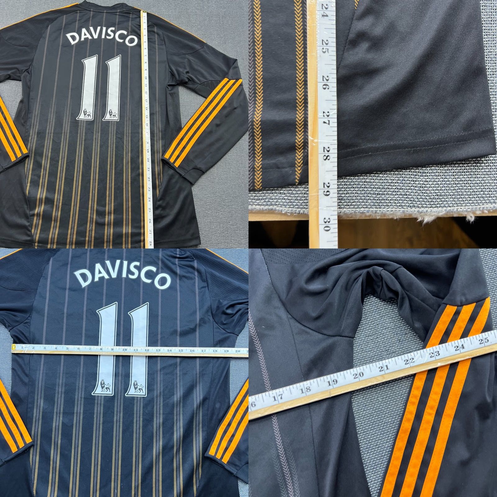 Adidas adidas Chelsea 2010 2011 Away Football Jersey Mens Medium Long Sleeve Adult Black T-Shirt Sports Football Moisture Wicking Quick Dry Men Size US M / EU 48-50 / 2 - 9 Thumbnail