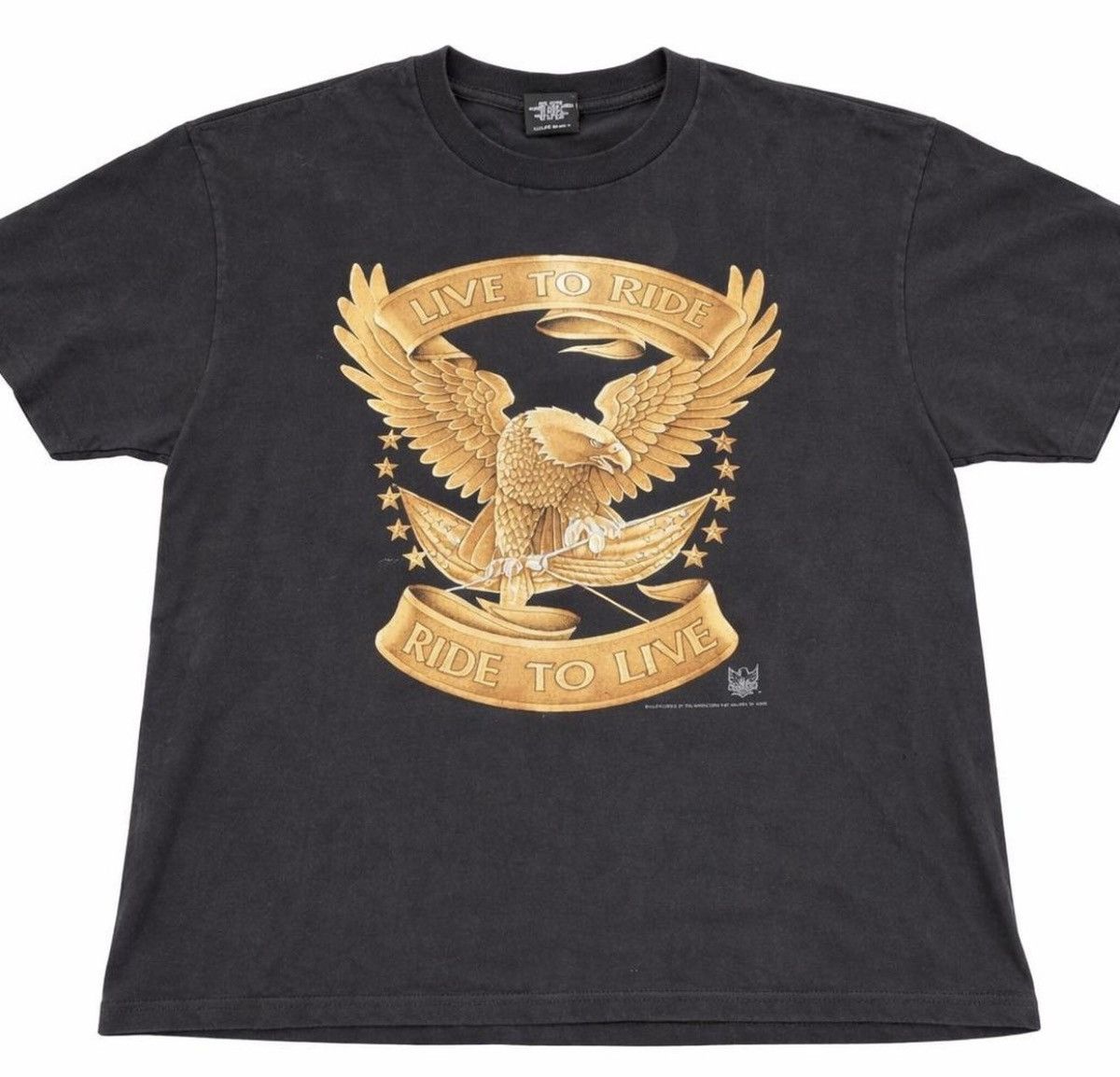Harley Davidson 1993 Harley-Davidson Live to Ride Ride to Live Eagle Size US XL / EU 56 / 4 - 1 Thumbnail