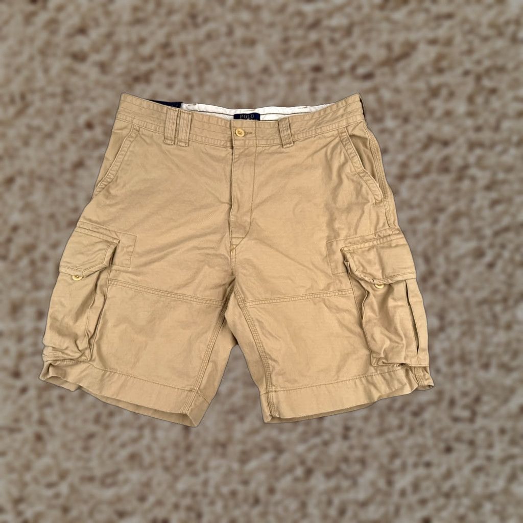 Polo Ralph Lauren Polo Ralph Lauren Shorts Men 38 Beige Cargo 100% Cotton Twill Hiking Camp 37x10 Casual Travel Workwear Mens Size US M / EU 48-50 / 2 - 1 Thumbnail