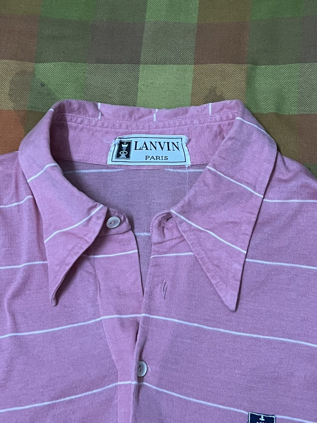 Lanvin × Vintage LANVIN VINTAGE 90s button up shirt single stitch striped Size US XL / EU 56 / 4 - 8 Thumbnail