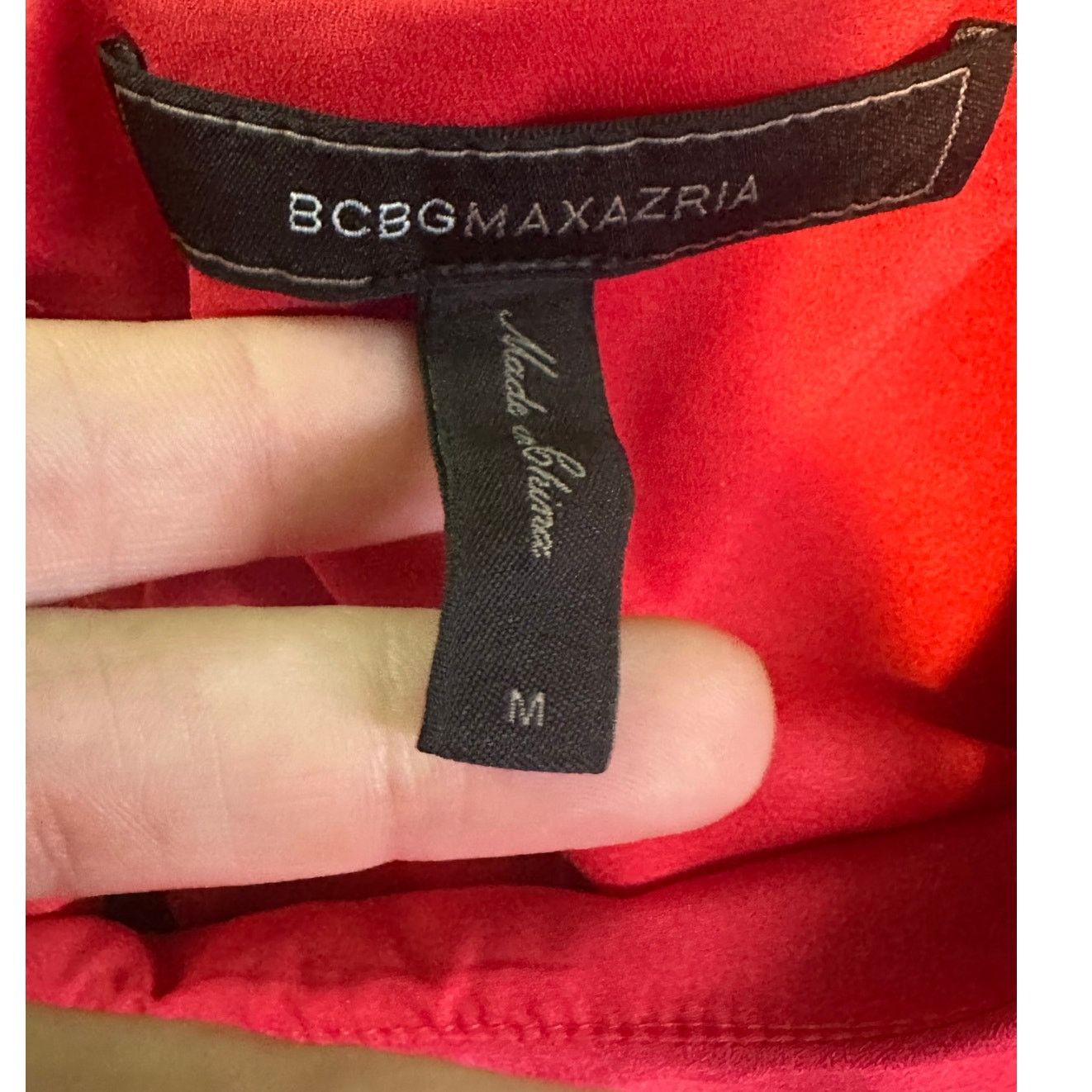 Bcbgmaxazria BCBGMAXAZRIA Red Drape Mini Dress size M Size M / US 6-8 / IT 42-44 - 3 Thumbnail