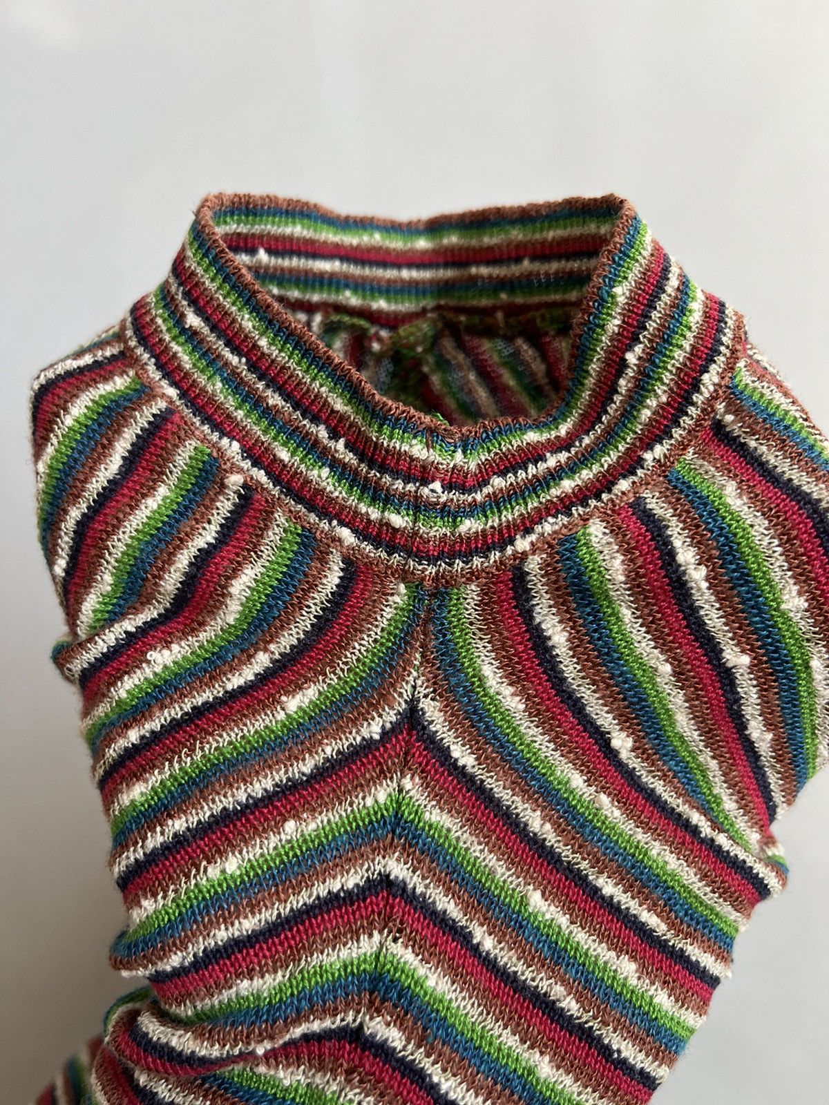 Missoni Vintage Missoni Sport Cotton Nylon Rayon Striped Knit Tee Size M / US 6-8 / IT 42-44 - 12 Thumbnail