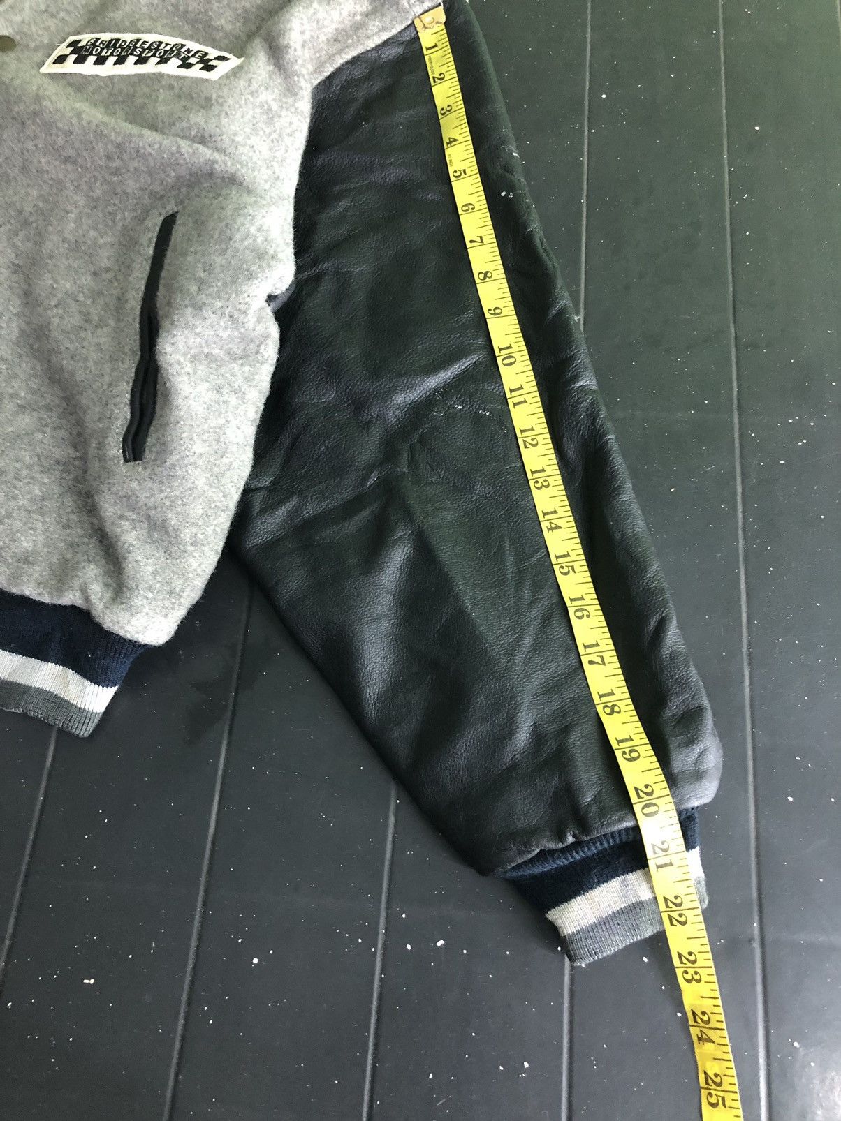 Sports Specialties Vintage Bridgestone Motorsports Wool Varsity Leather Jacket Size US L / EU 52-54 / 3 - 9 Thumbnail